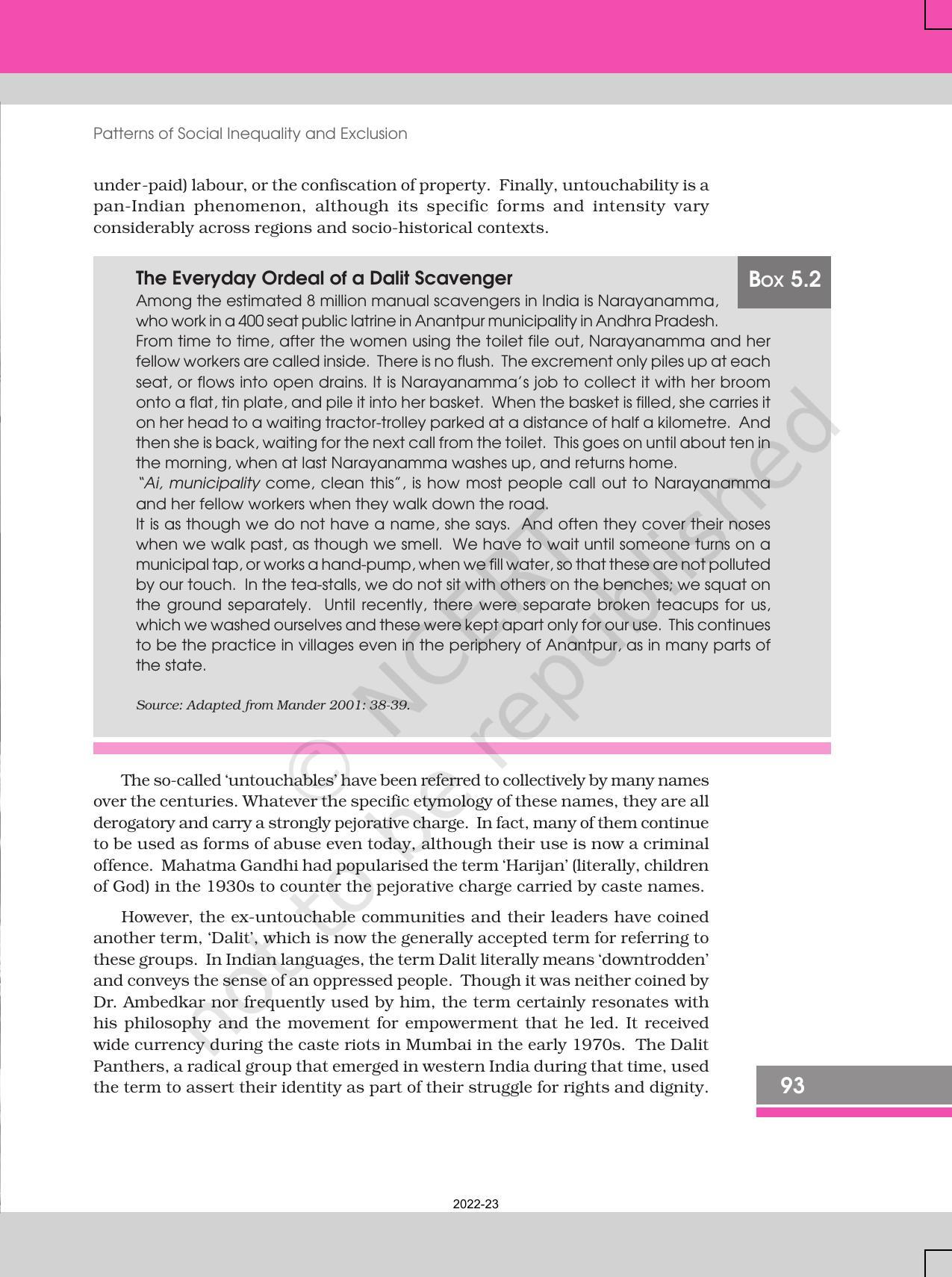 NCERT Book for Class 12 Sociology (Indian Society) Chapter 5 Patterns of Social Inequality and Exclusion - Page 13