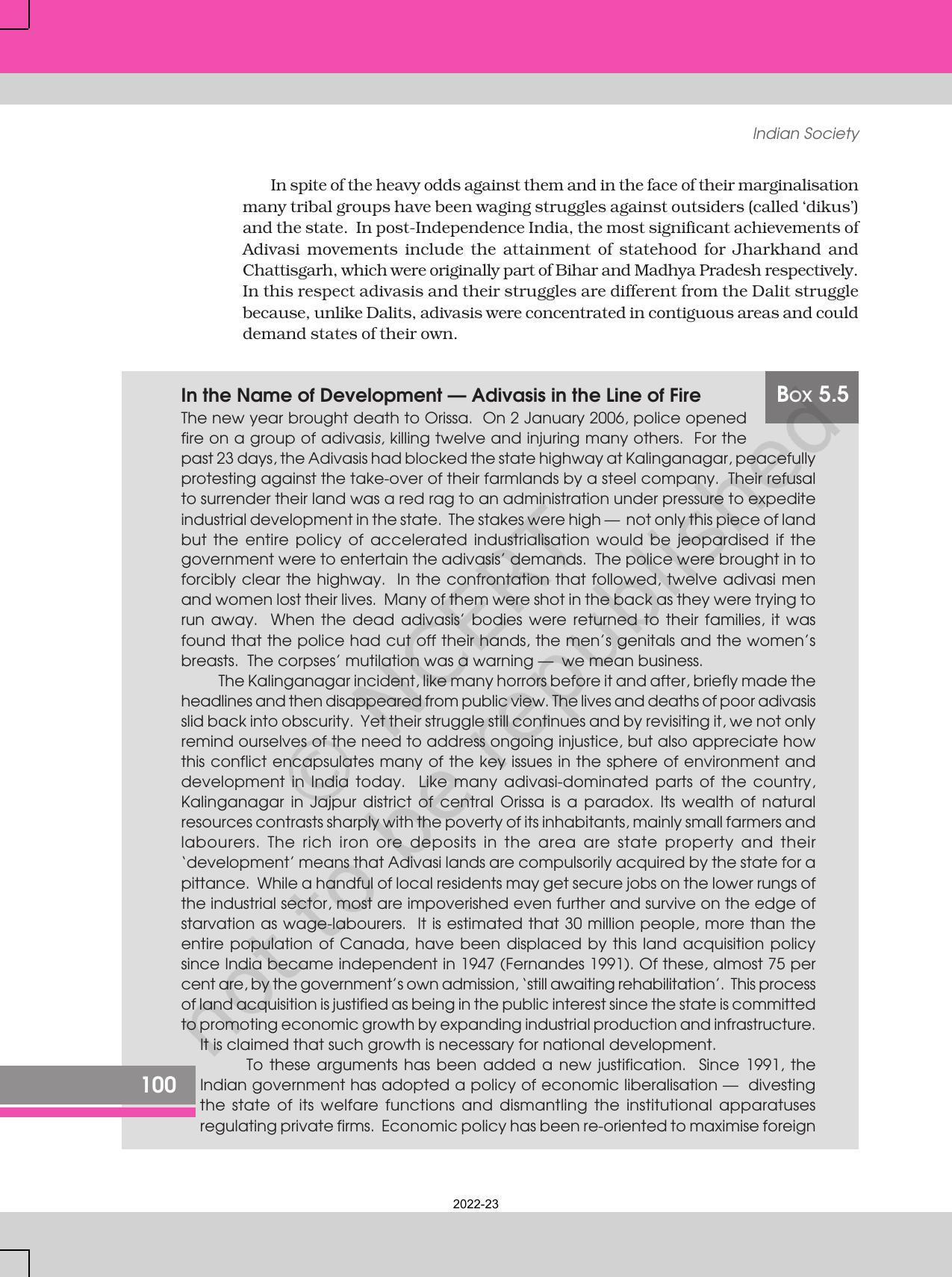 NCERT Book for Class 12 Sociology (Indian Society) Chapter 5 Patterns of Social Inequality and Exclusion - Page 20