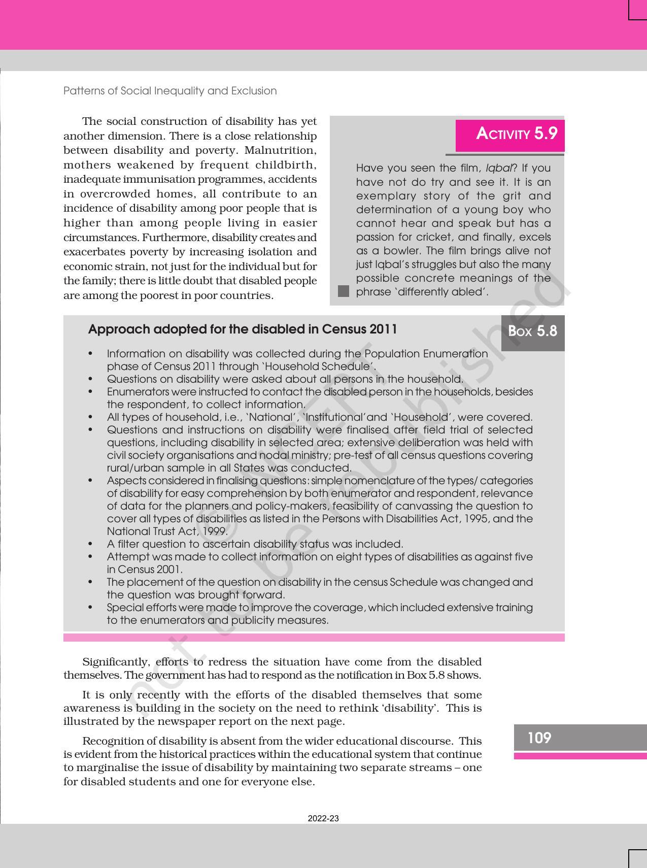 NCERT Book for Class 12 Sociology (Indian Society) Chapter 5 Patterns of Social Inequality and Exclusion - Page 29