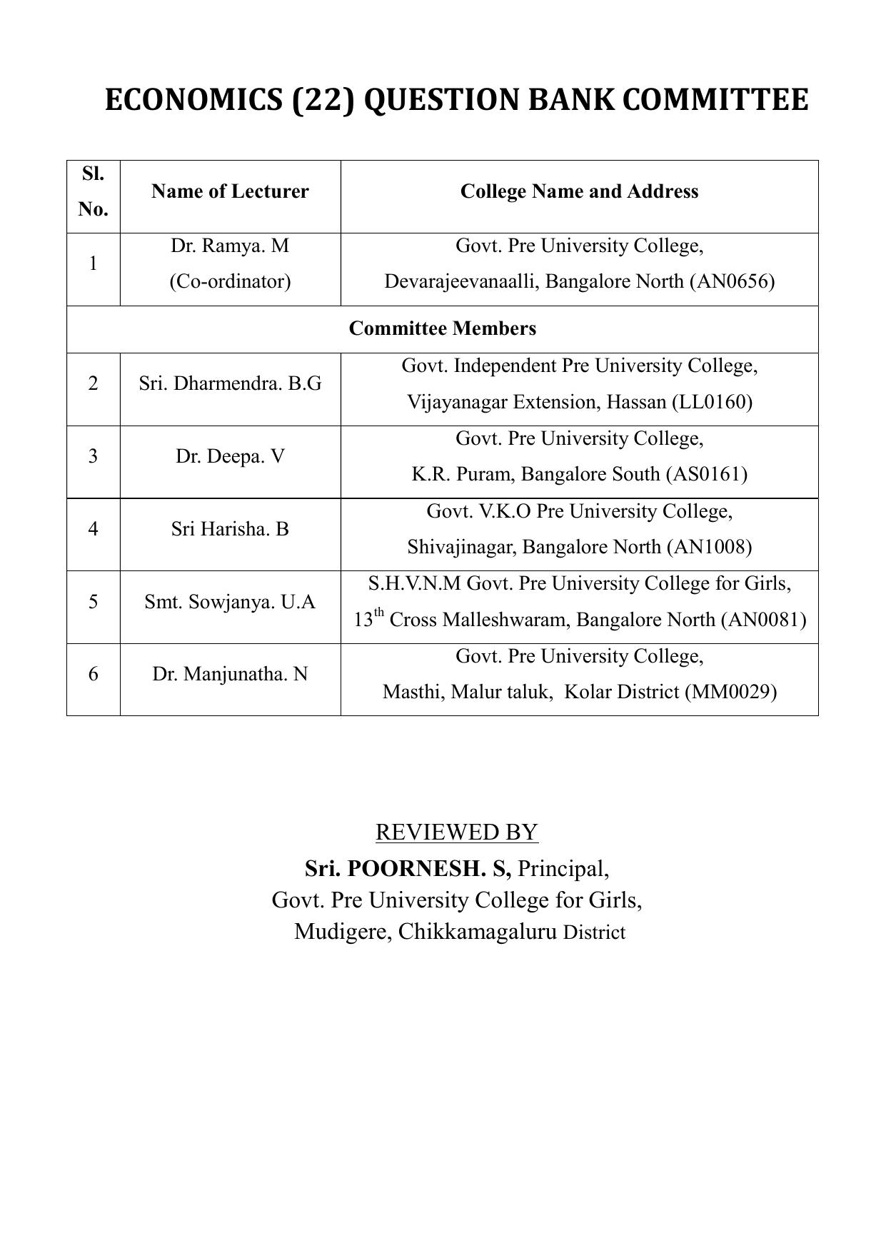Karnataka 1st PUC Question Bank 2025 - Economics English - Page 2
