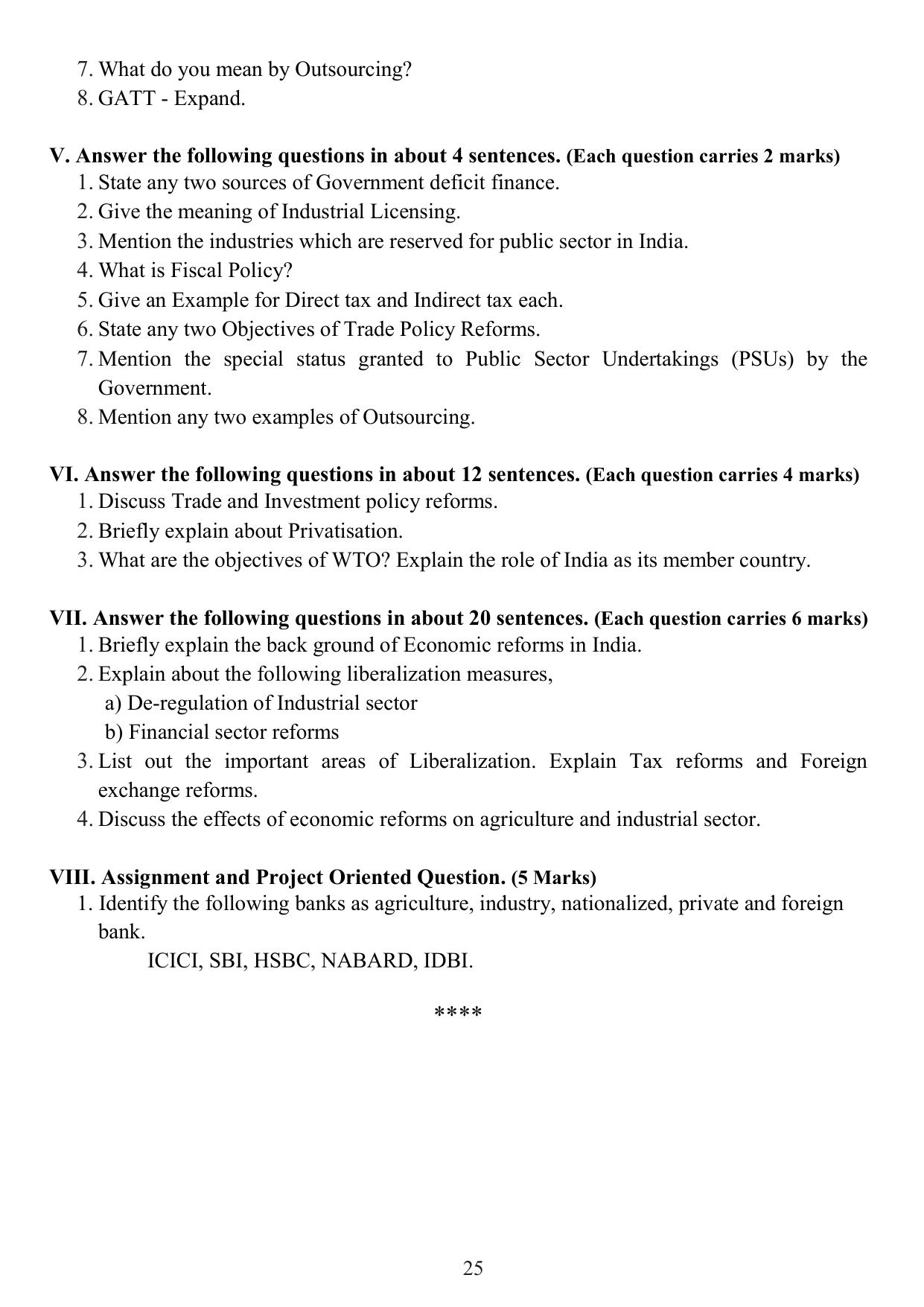 Karnataka 1st PUC Question Bank 2025 - Economics English - Page 27