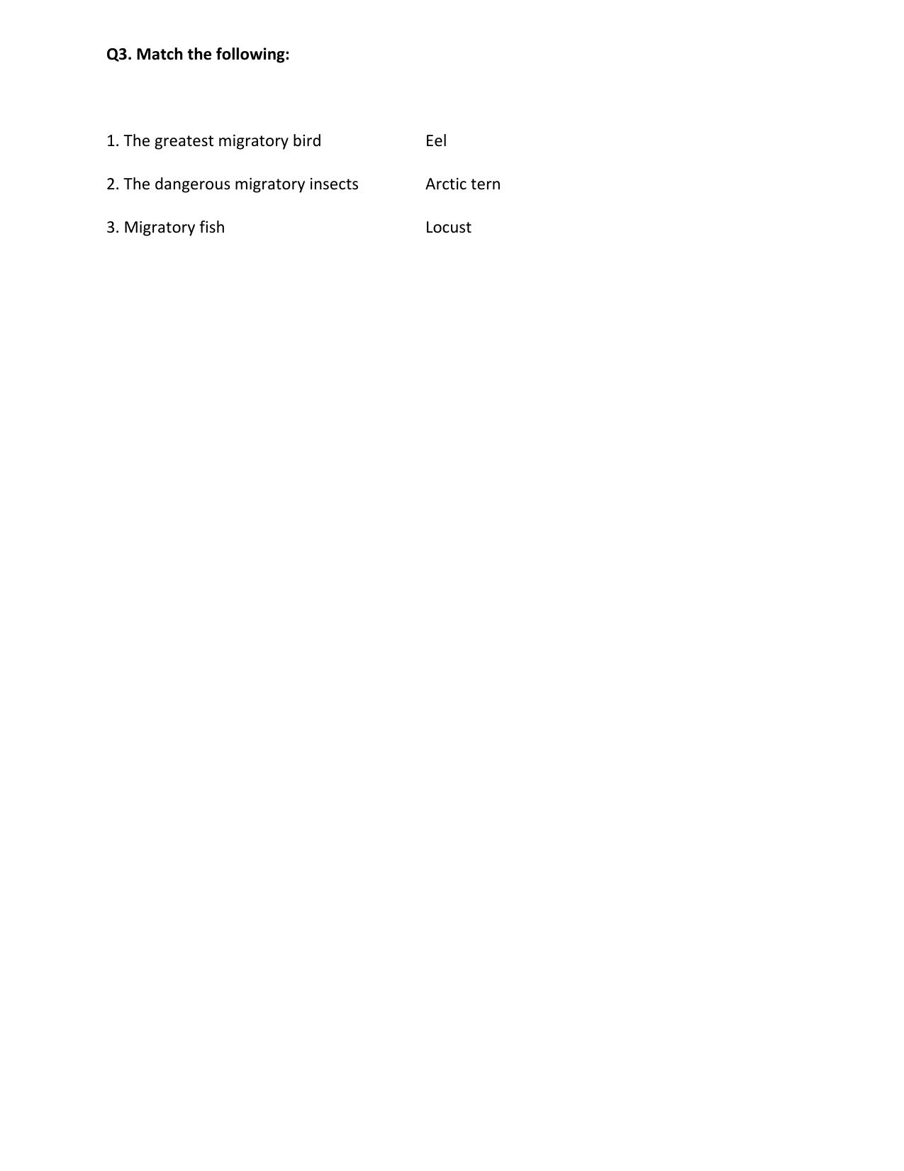 Worksheet for Class 5 Science Different Life Style Assignment 1 - Page 2