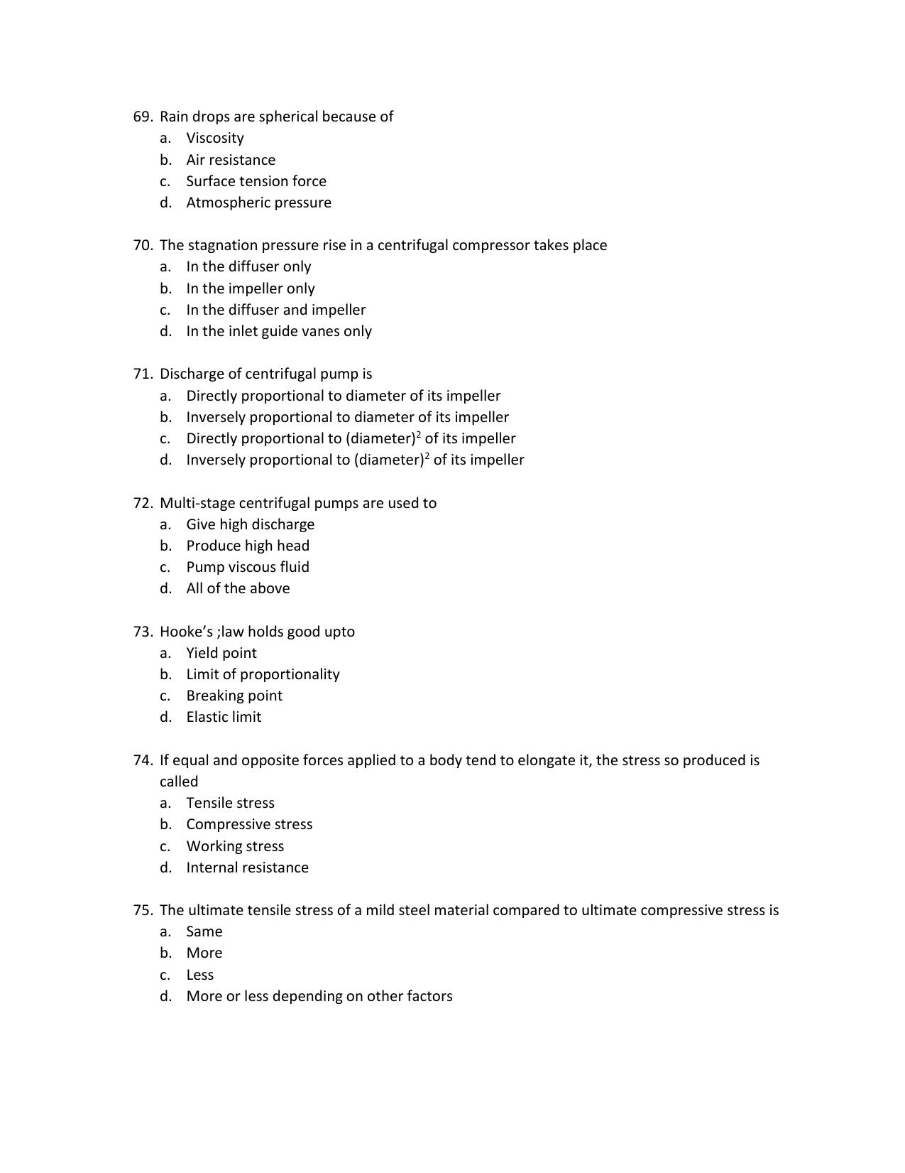 IMU CET M.Tech (for Mechanical Engineering Graduates) Sample Paper - Page 12
