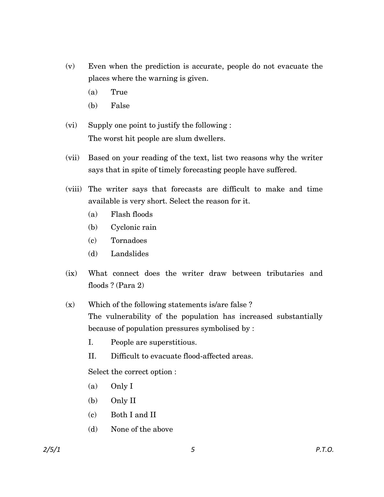 CBSE Class 10 2-5-1_English Language And Literature 2023 Question Paper - Page 5