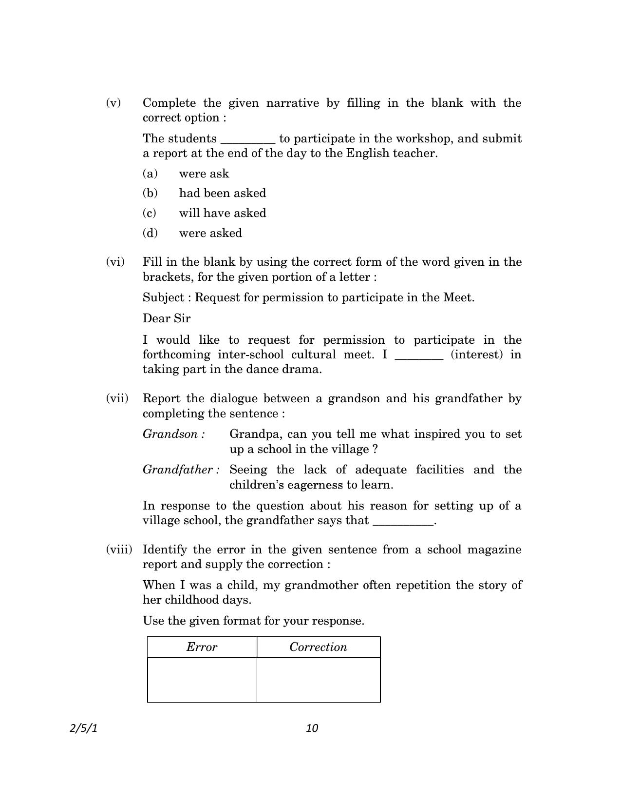 CBSE Class 10 2-5-1_English Language And Literature 2023 Question Paper - Page 10