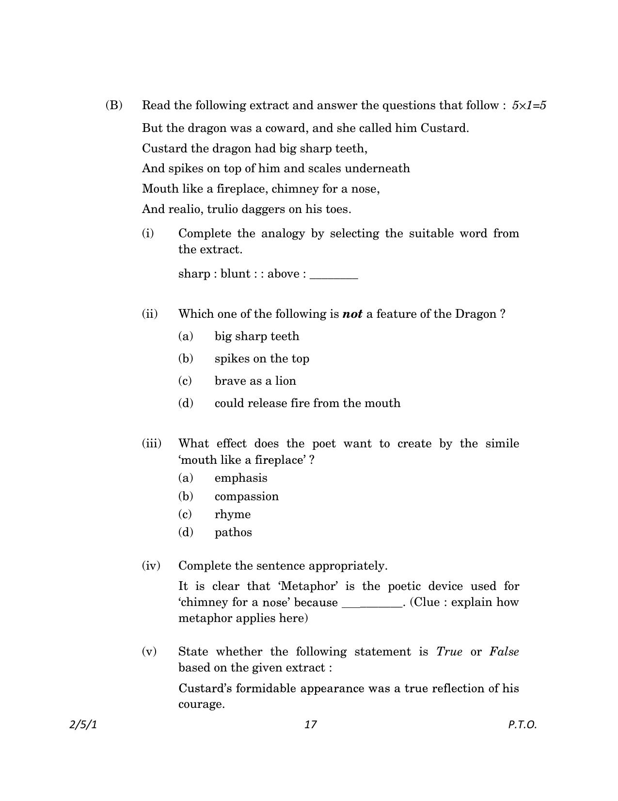 CBSE Class 10 2-5-1_English Language And Literature 2023 Question Paper - Page 17