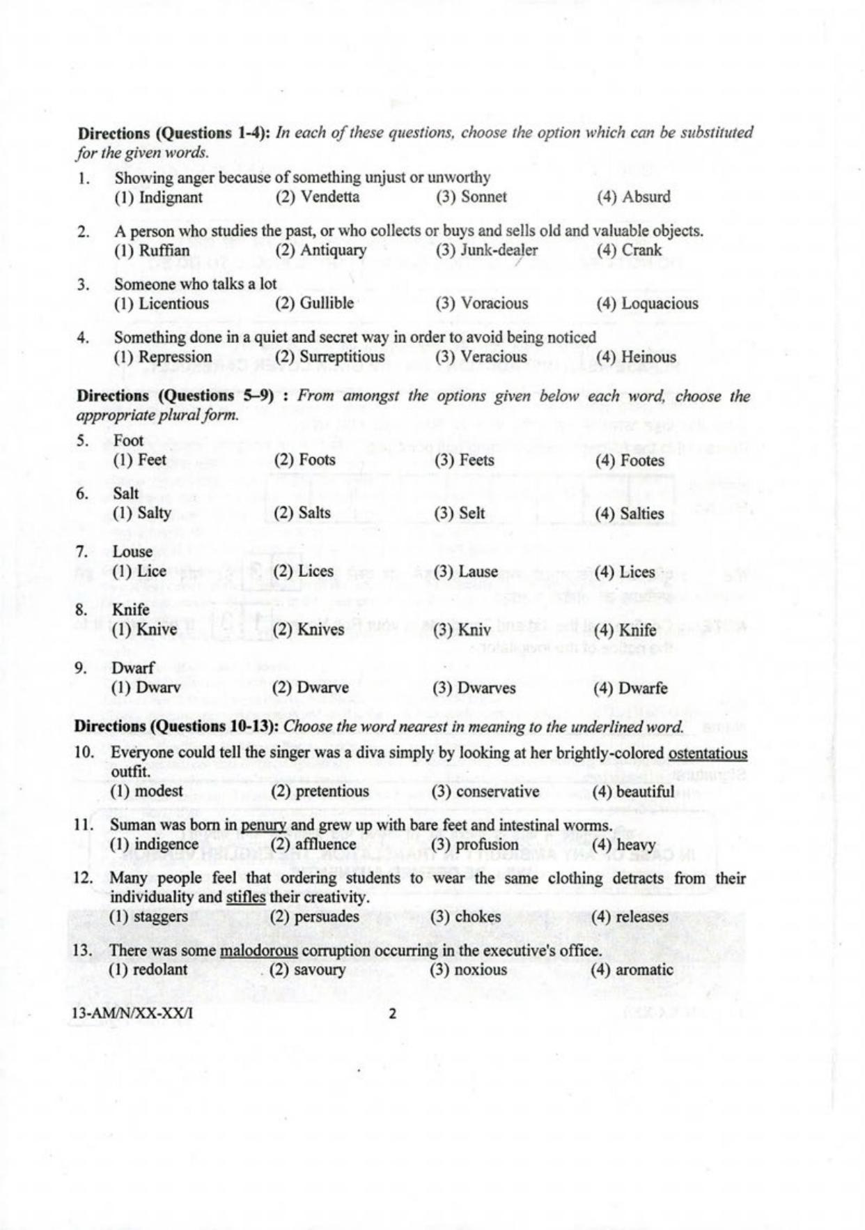 NIFT B.F.T 2023 Sample Paper - Page 1