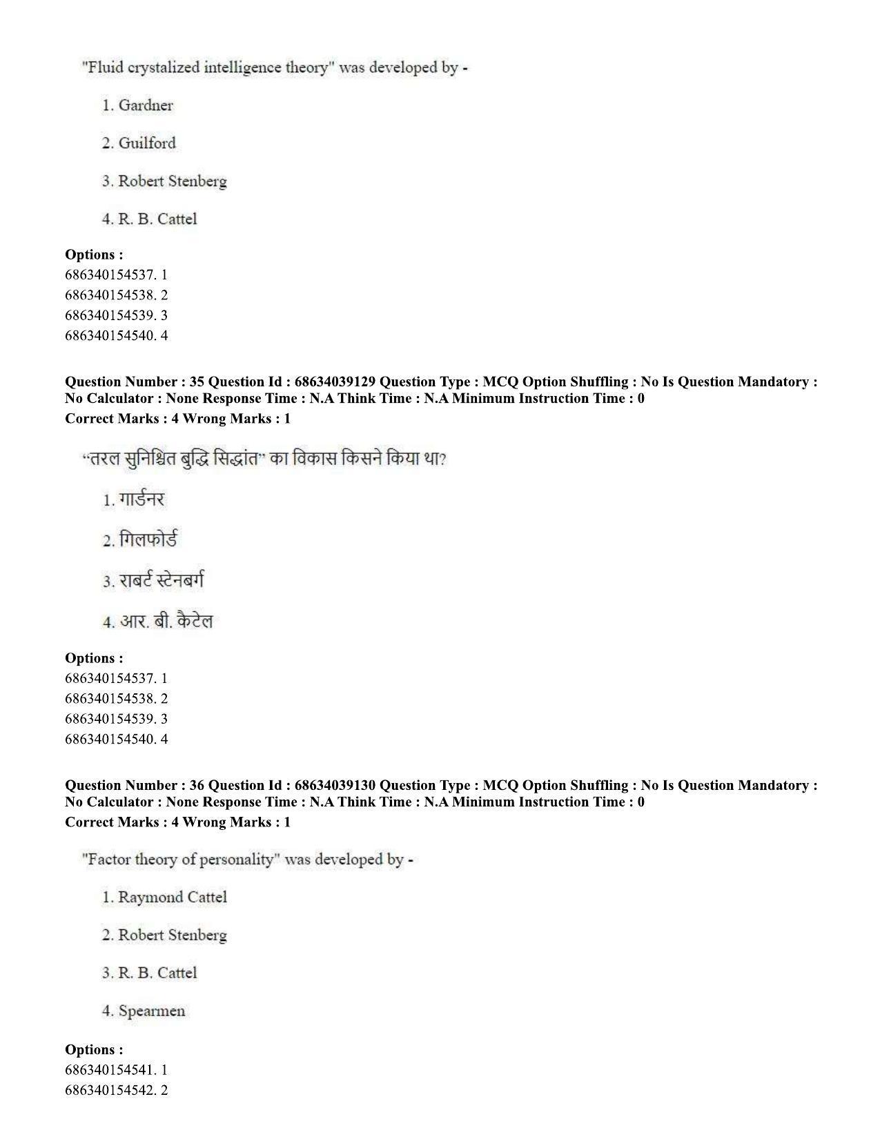 CUET PG 2023: COQP15 - M.Ed. (Hin) - Shift 2 (25-06-2023) Question Paper - Page 35