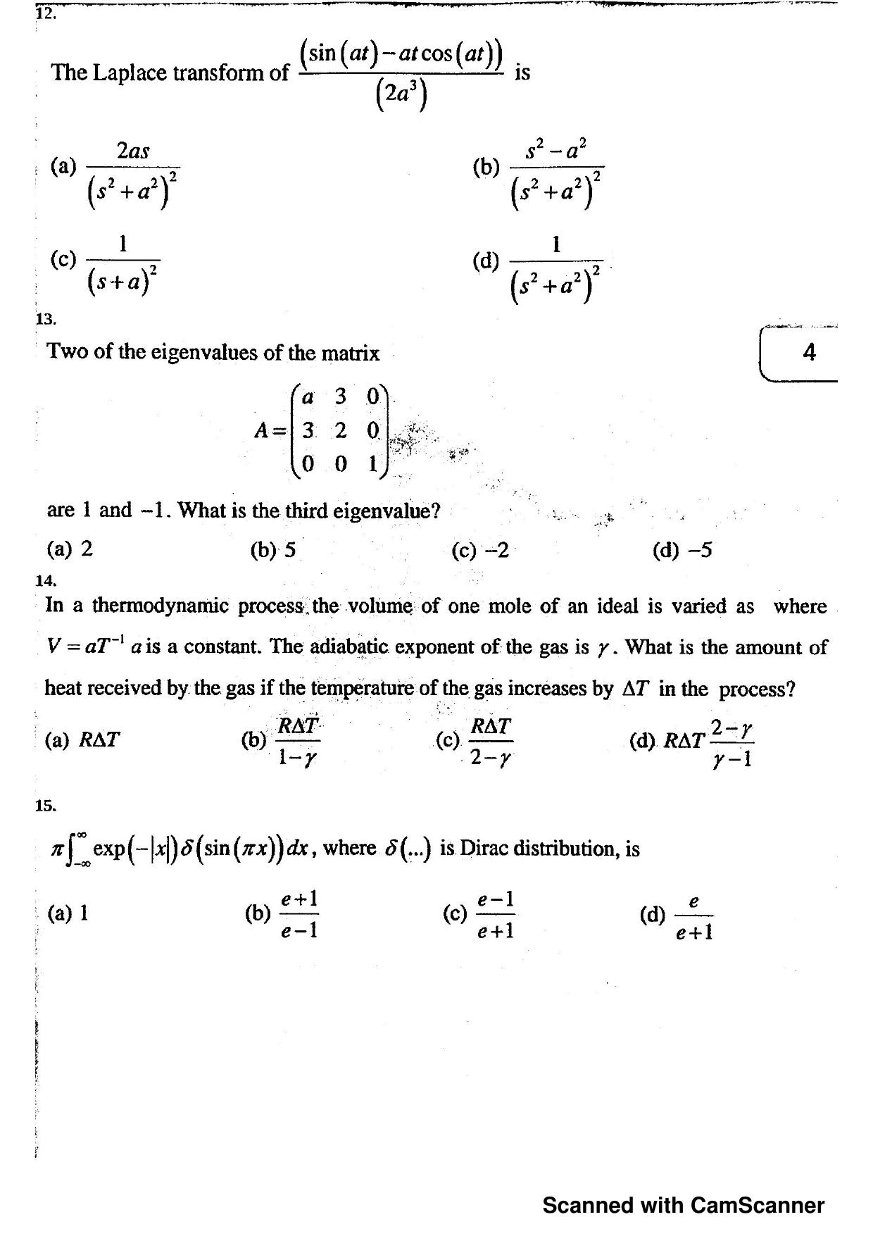 JEST 2018 Physics Question Paper with  Answer key - Page 4
