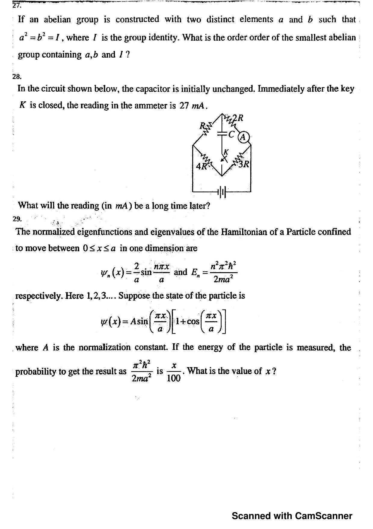 JEST 2018 Physics Question Paper with  Answer key - Page 8