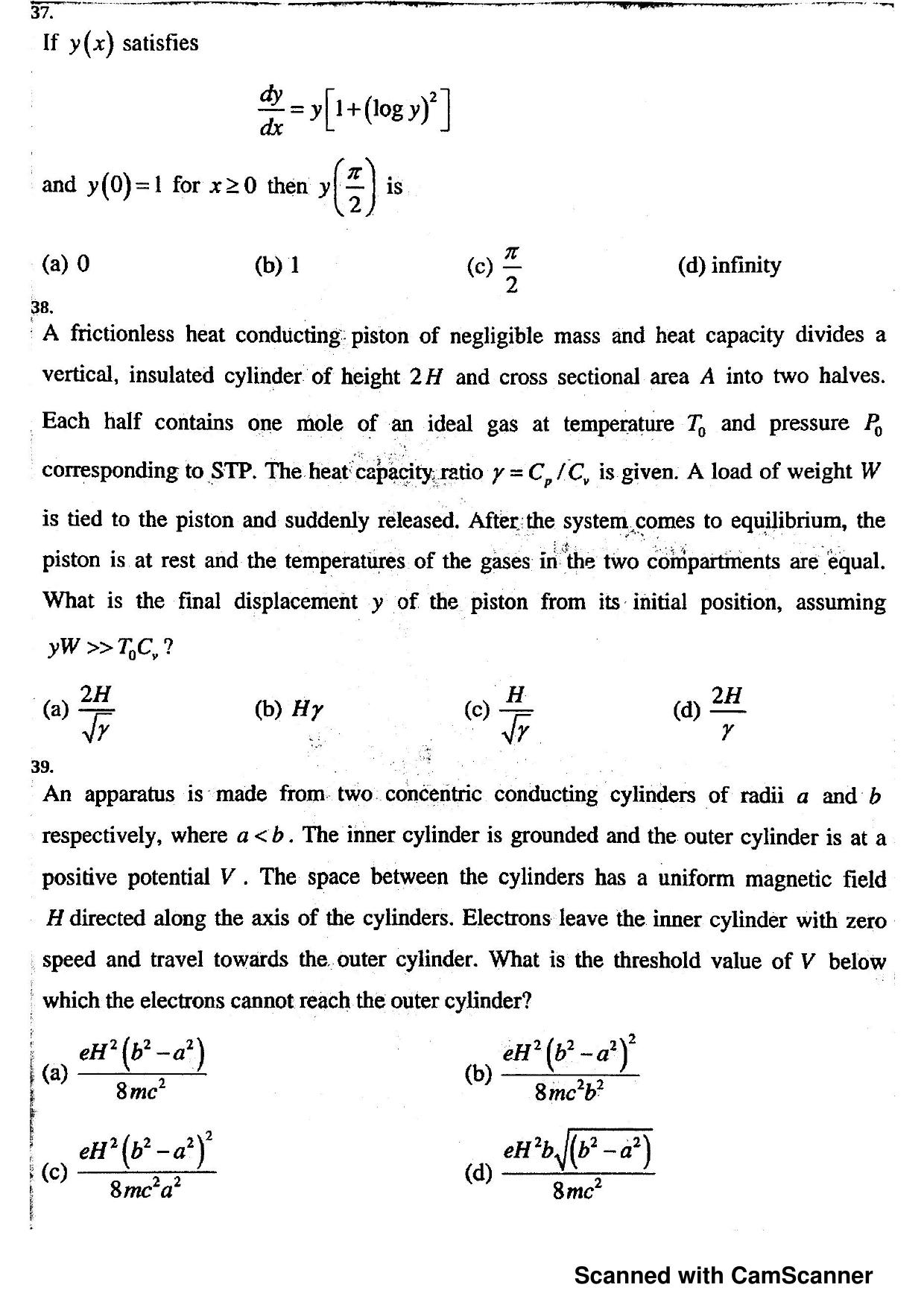 JEST 2018 Physics Question Paper with  Answer key - Page 12