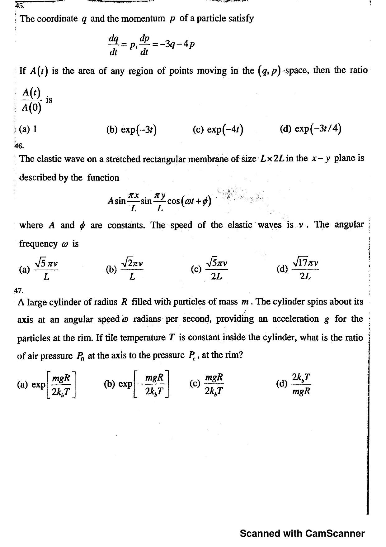 JEST 2018 Physics Question Paper with  Answer key - Page 15