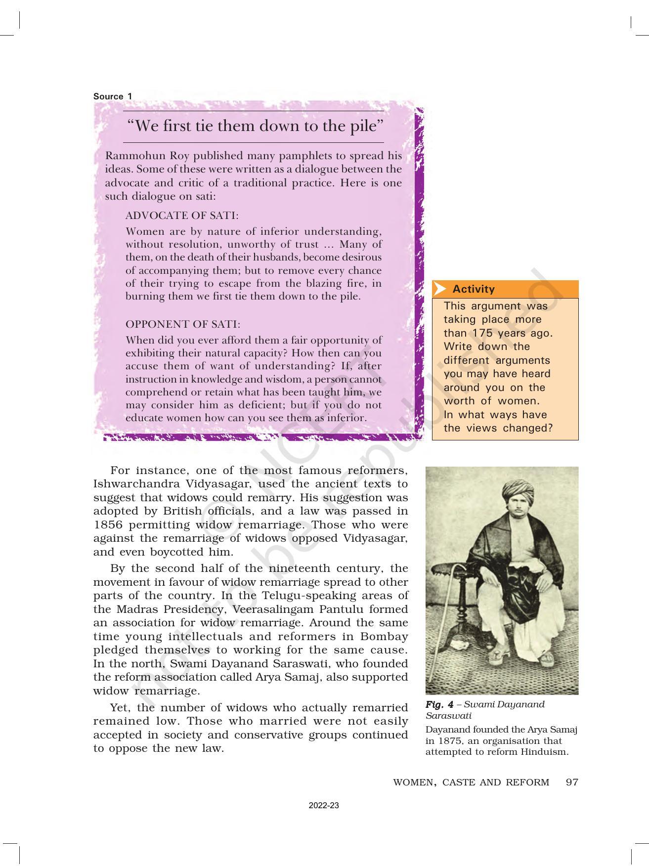 NCERT Book for Class 8 History Chapter 9 Women, Caste and Reform - Page 4