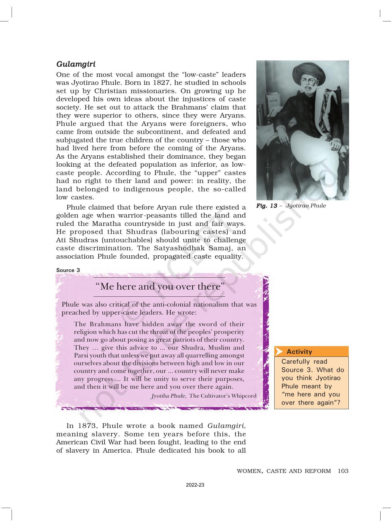NCERT Book for Class 8 History Chapter 9 Women, Caste and Reform - Page 10