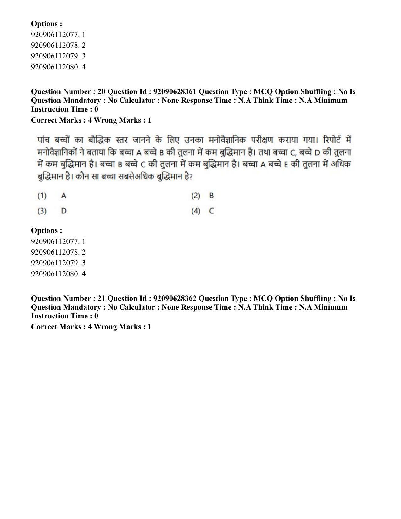 CUET PG 2023: SCQP16 – Horticulture (Hin) - Shift 1 (27-06-2023) Question Paper - Page 20