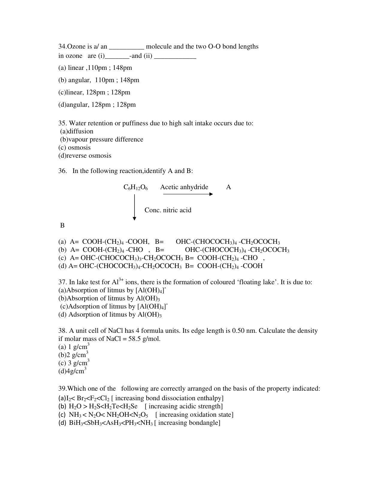 CBSE Class 12th Chemistry Sample Question Paper 2021-22 - Page 6