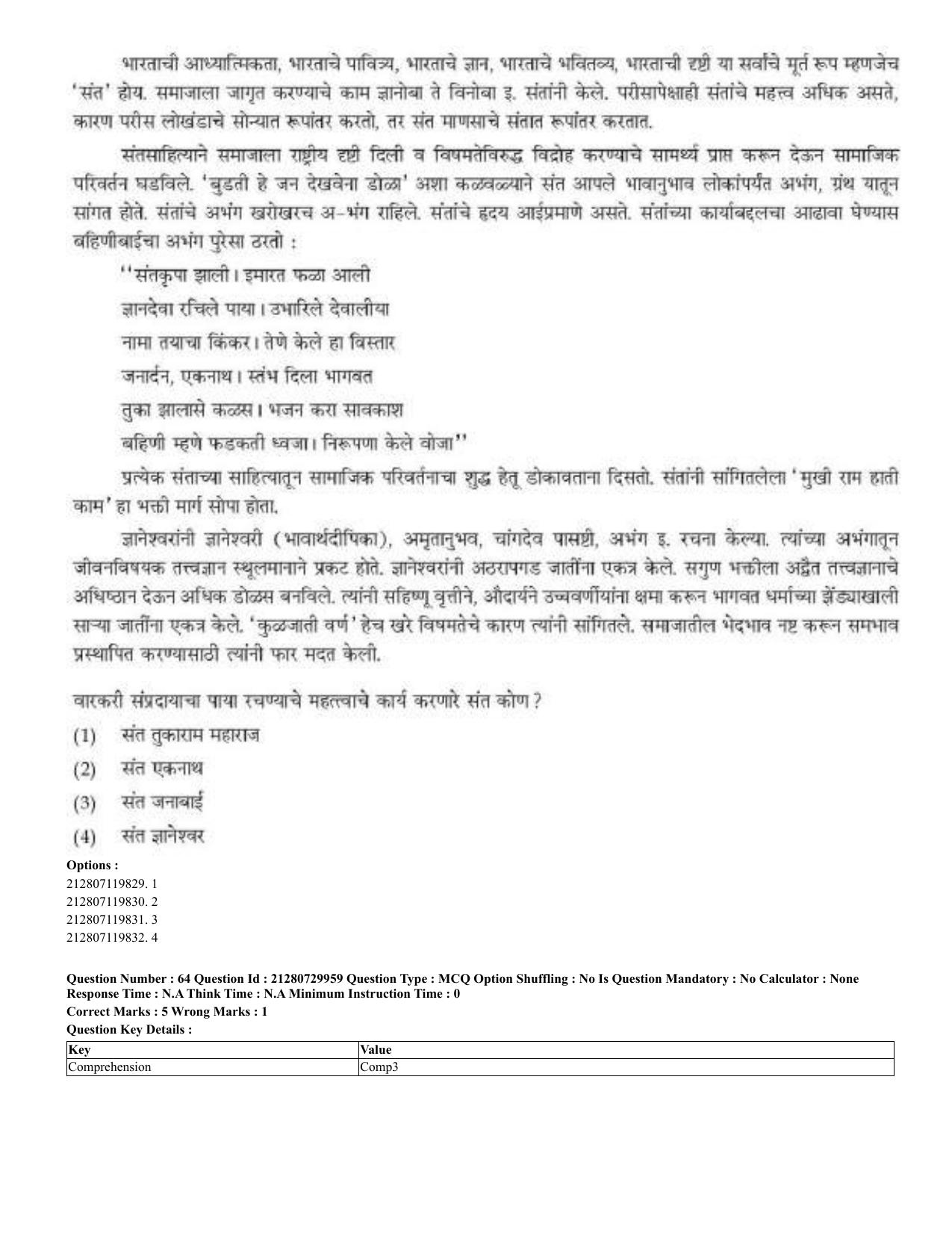 CUET 2023 Domestic Shift 2 Question Papers - 21 June 2023 - Page 49