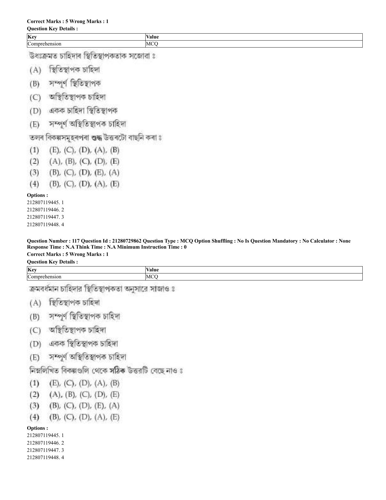 CUET 2023 Domestic Shift 2 Question Papers - 21 June 2023 - Page 156