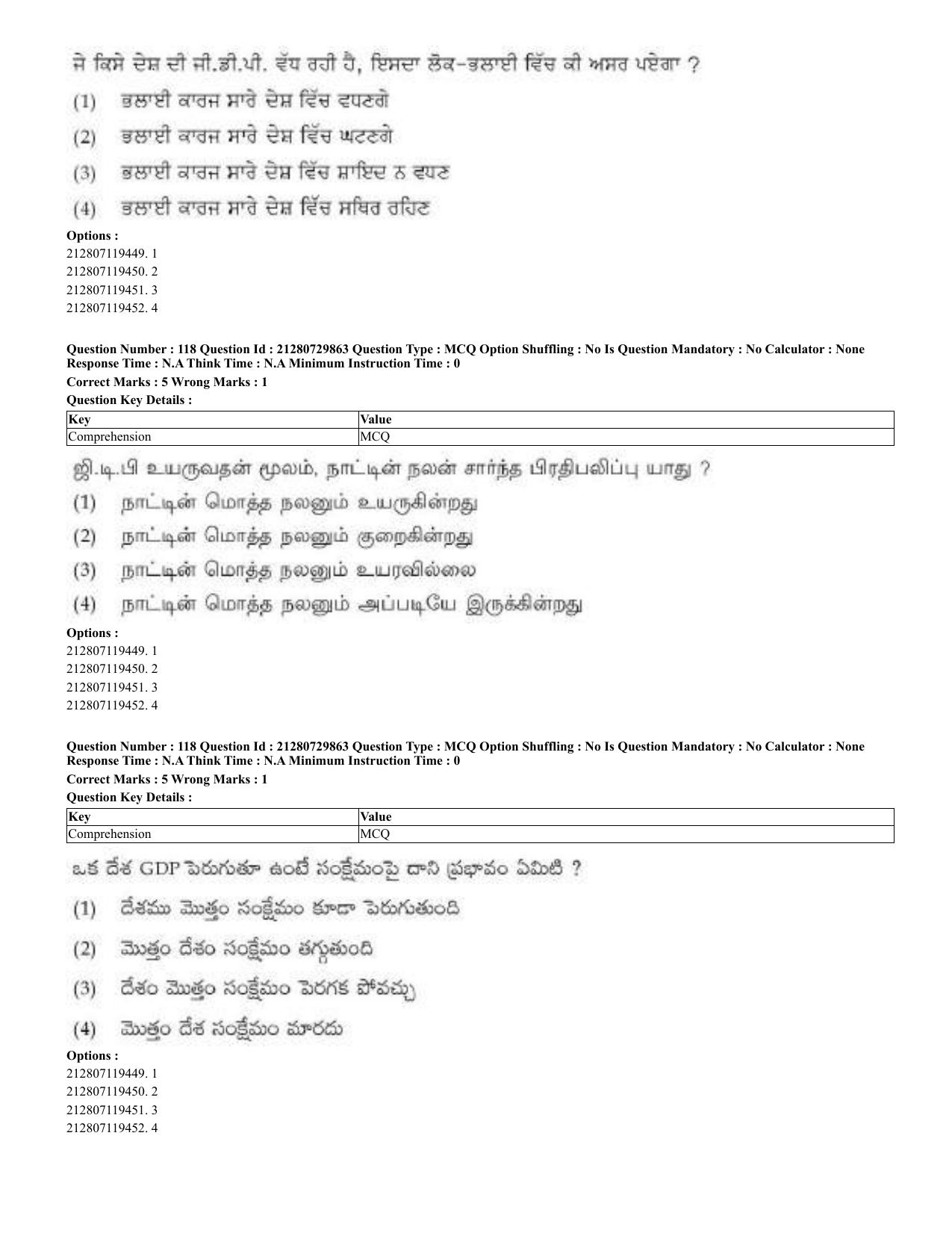 CUET 2023 Domestic Shift 2 Question Papers - 21 June 2023 - Page 165
