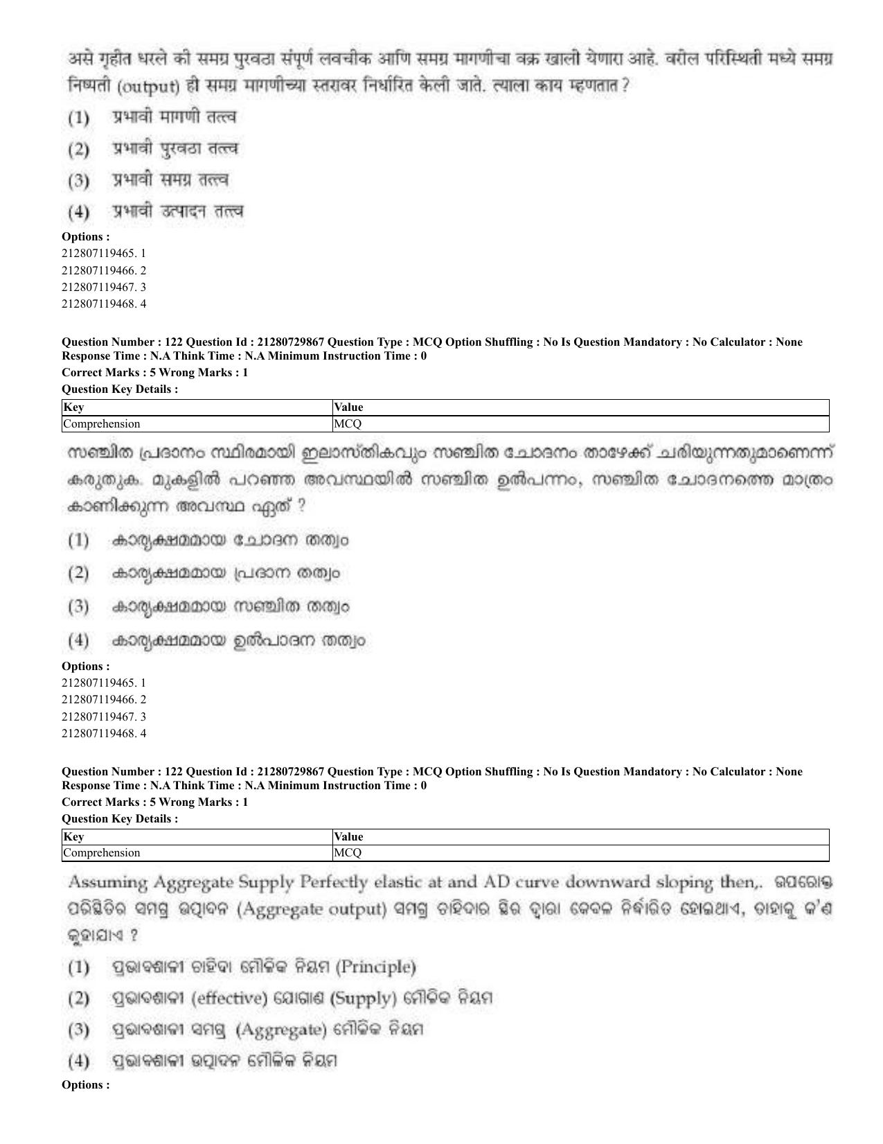 CUET 2023 Domestic Shift 2 Question Papers - 21 June 2023 - Page 186