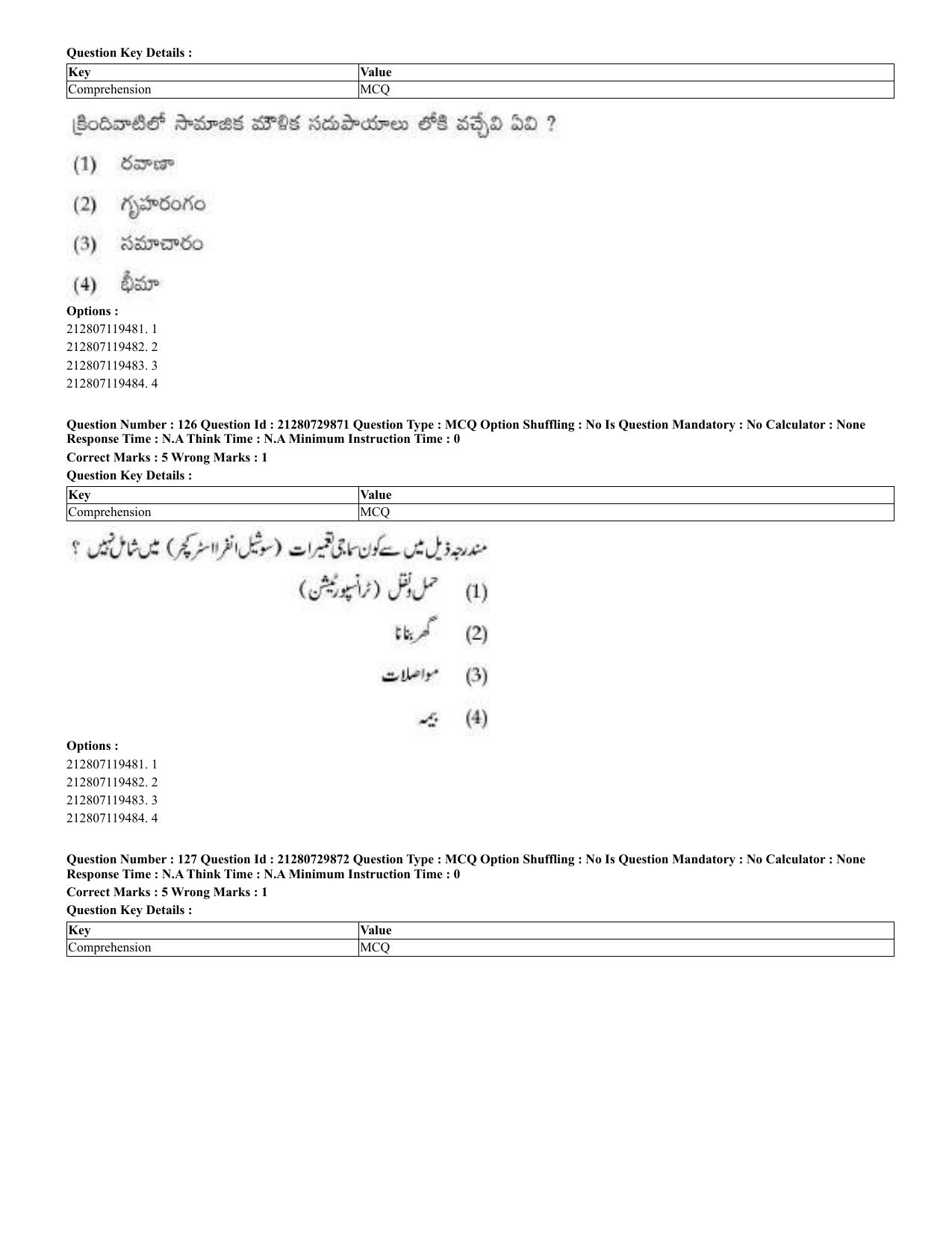 CUET 2023 Domestic Shift 2 Question Papers - 21 June 2023 - Page 211