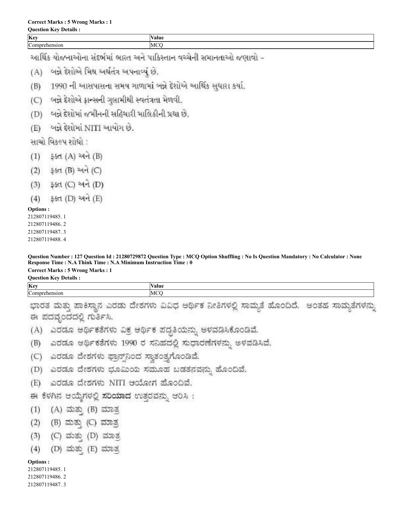 CUET 2023 Domestic Shift 2 Question Papers - 21 June 2023 - Page 214