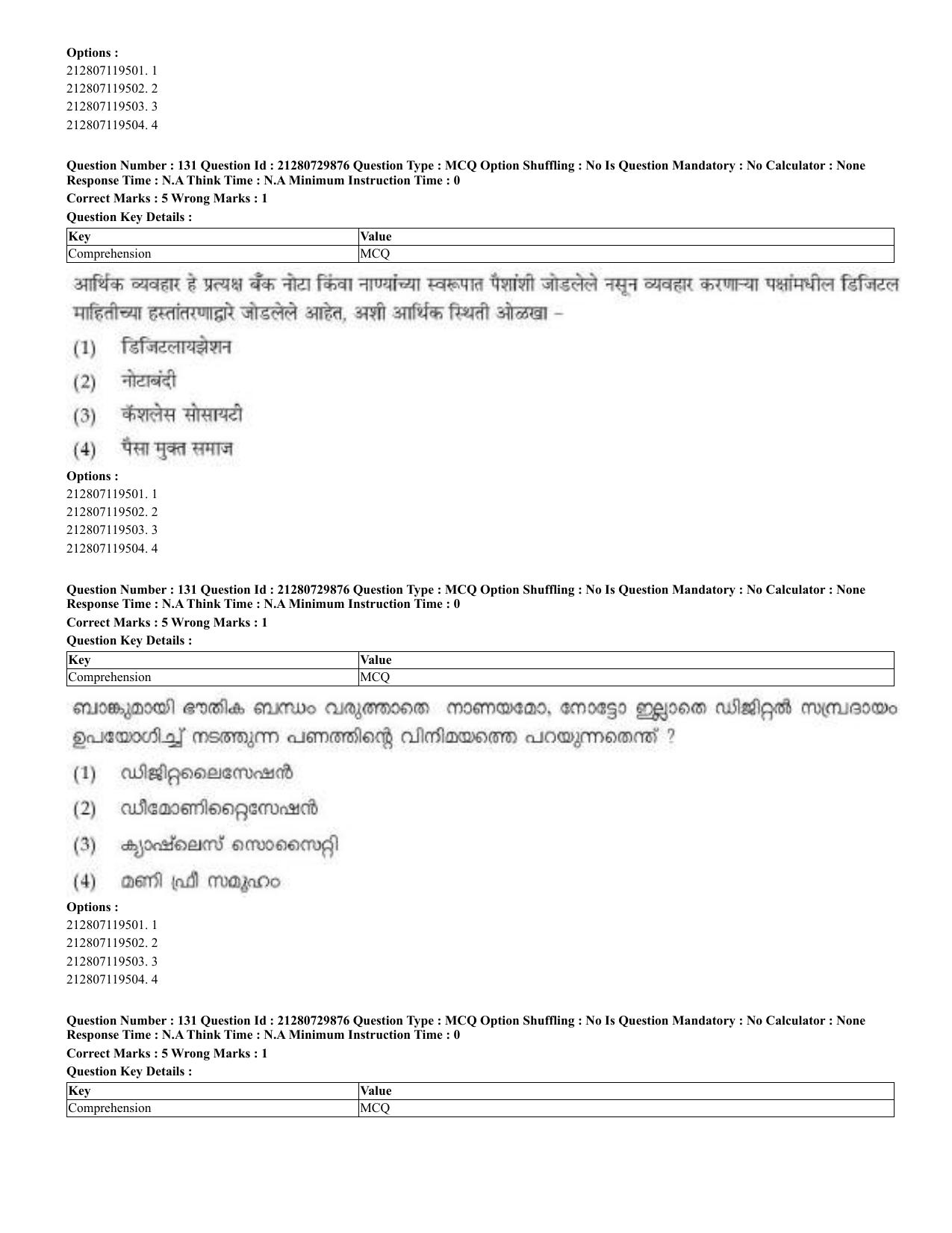 CUET 2023 Domestic Shift 2 Question Papers - 21 June 2023 - Page 238