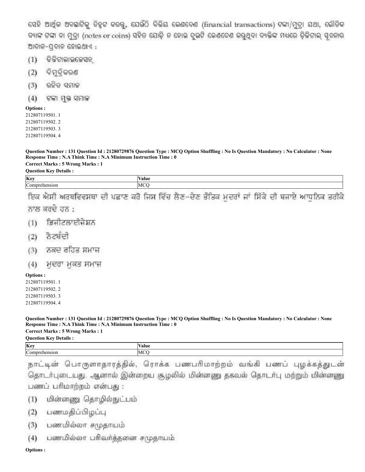 CUET 2023 Domestic Shift 2 Question Papers - 21 June 2023 - Page 239