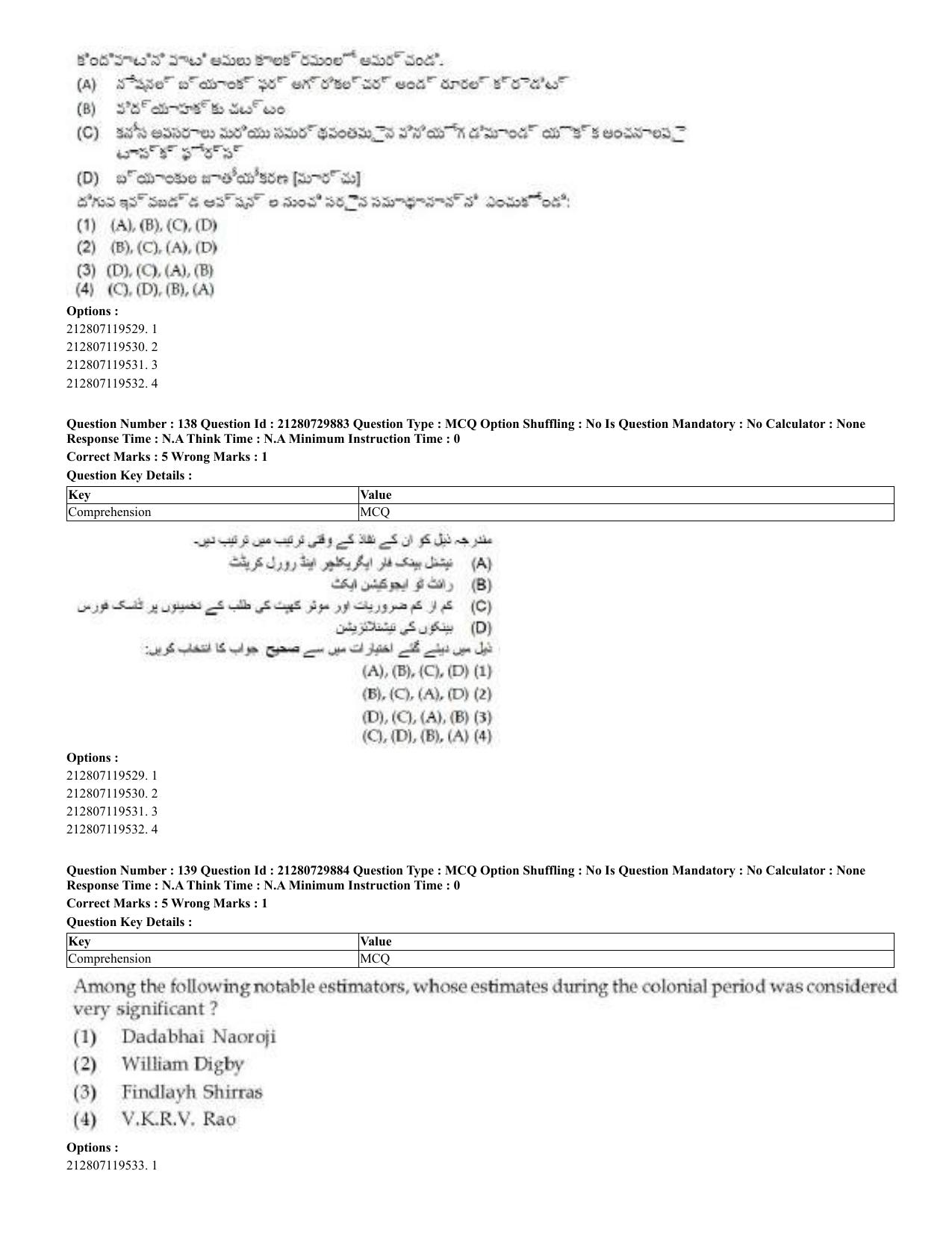 CUET 2023 Domestic Shift 2 Question Papers - 21 June 2023 - Page 283