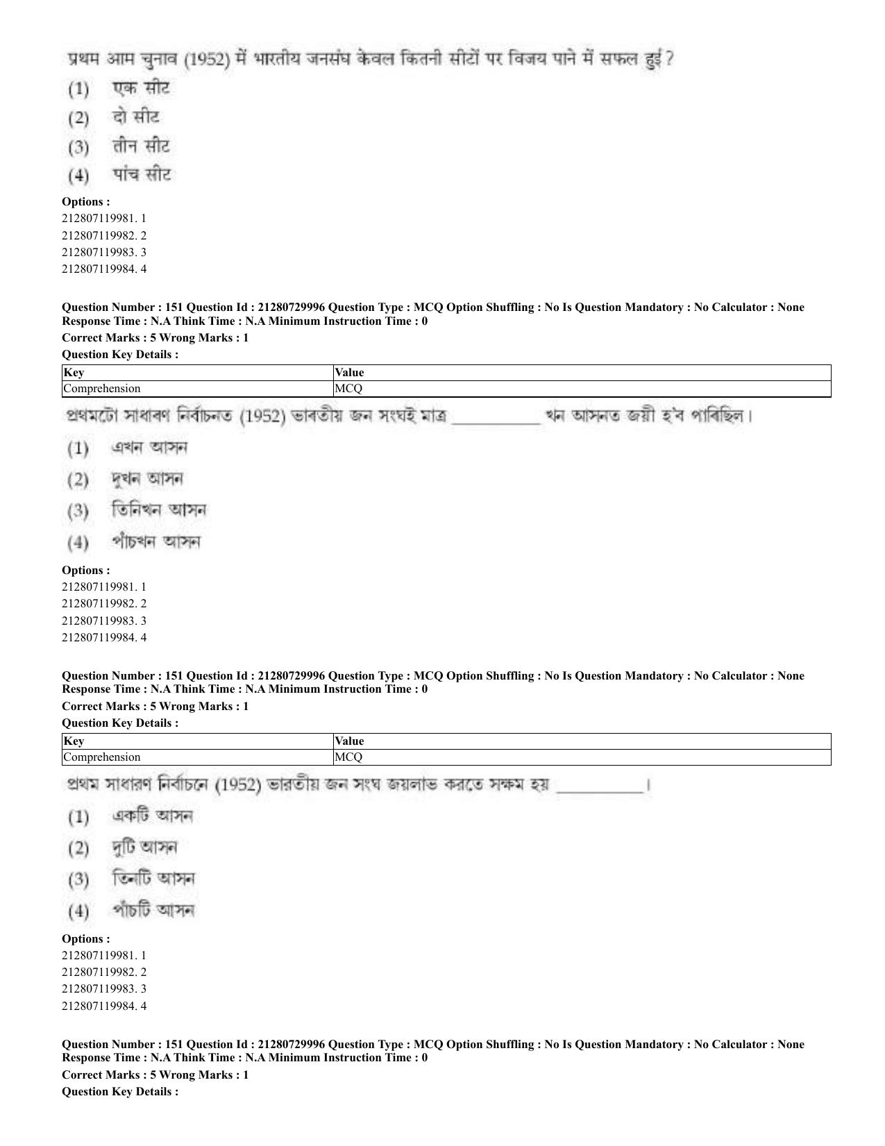 CUET 2023 Domestic Shift 2 Question Papers - 21 June 2023 - Page 368