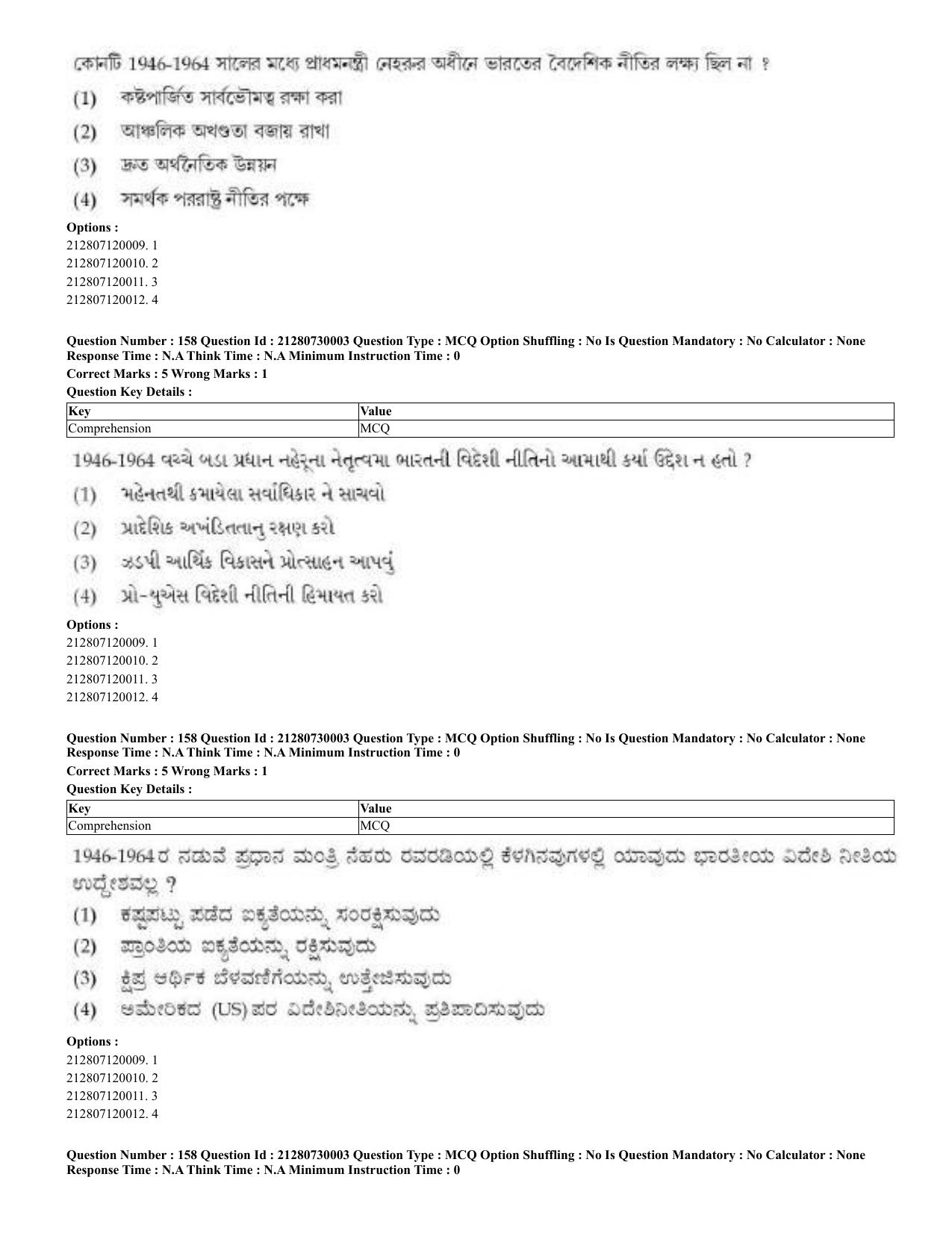 CUET 2023 Domestic Shift 2 Question Papers - 21 June 2023 - Page 404
