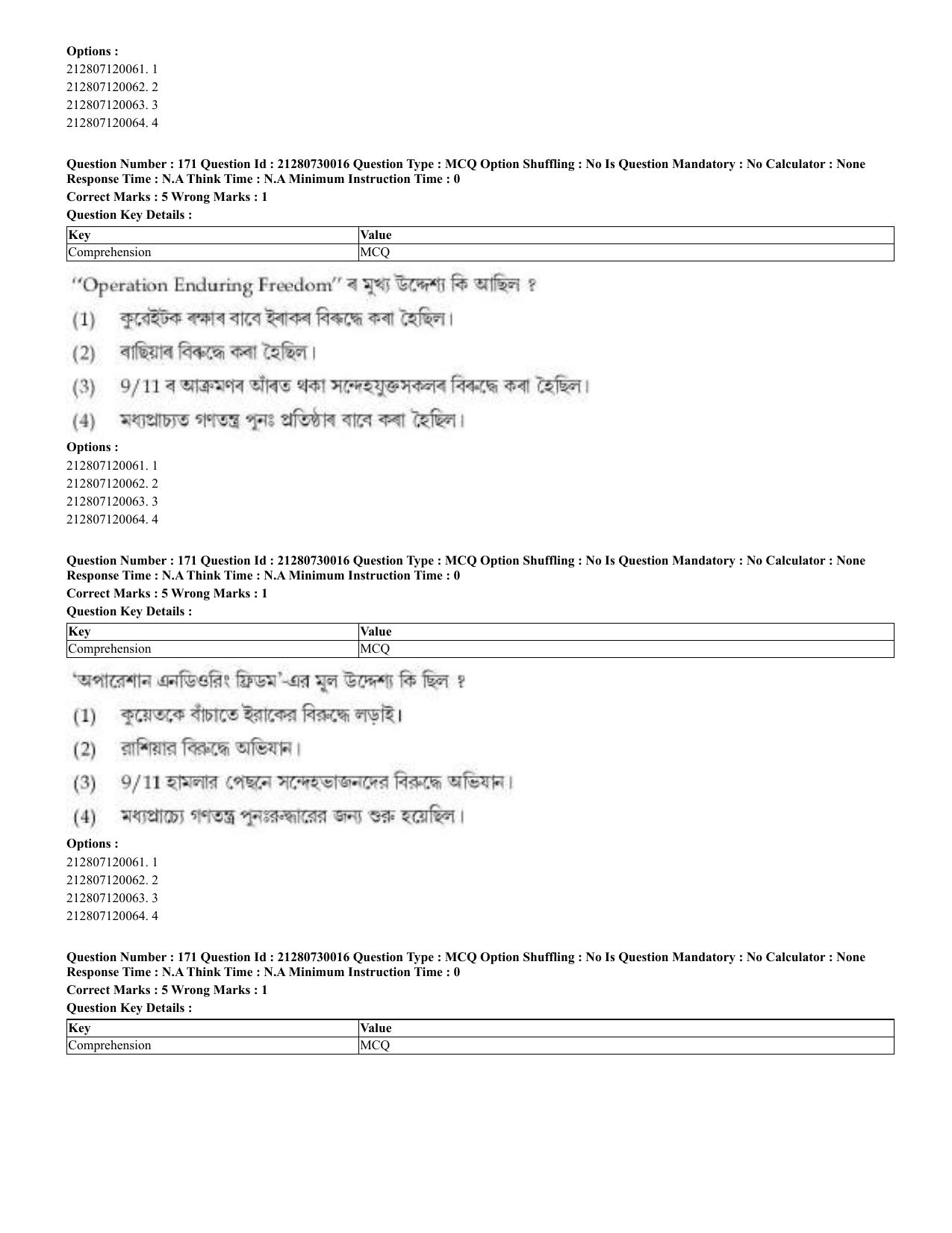 CUET 2023 Domestic Shift 2 Question Papers - 21 June 2023 - Page 475