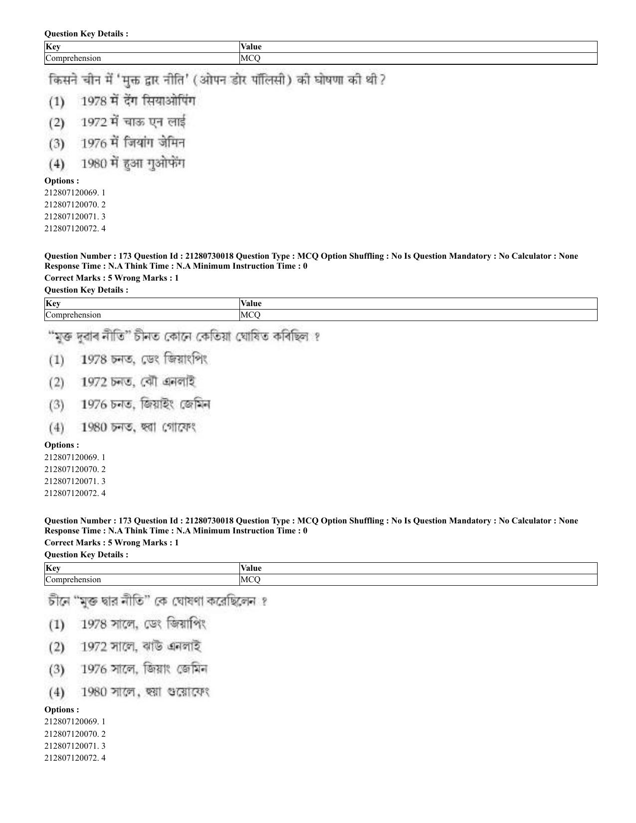 CUET 2023 Domestic Shift 2 Question Papers - 21 June 2023 - Page 484