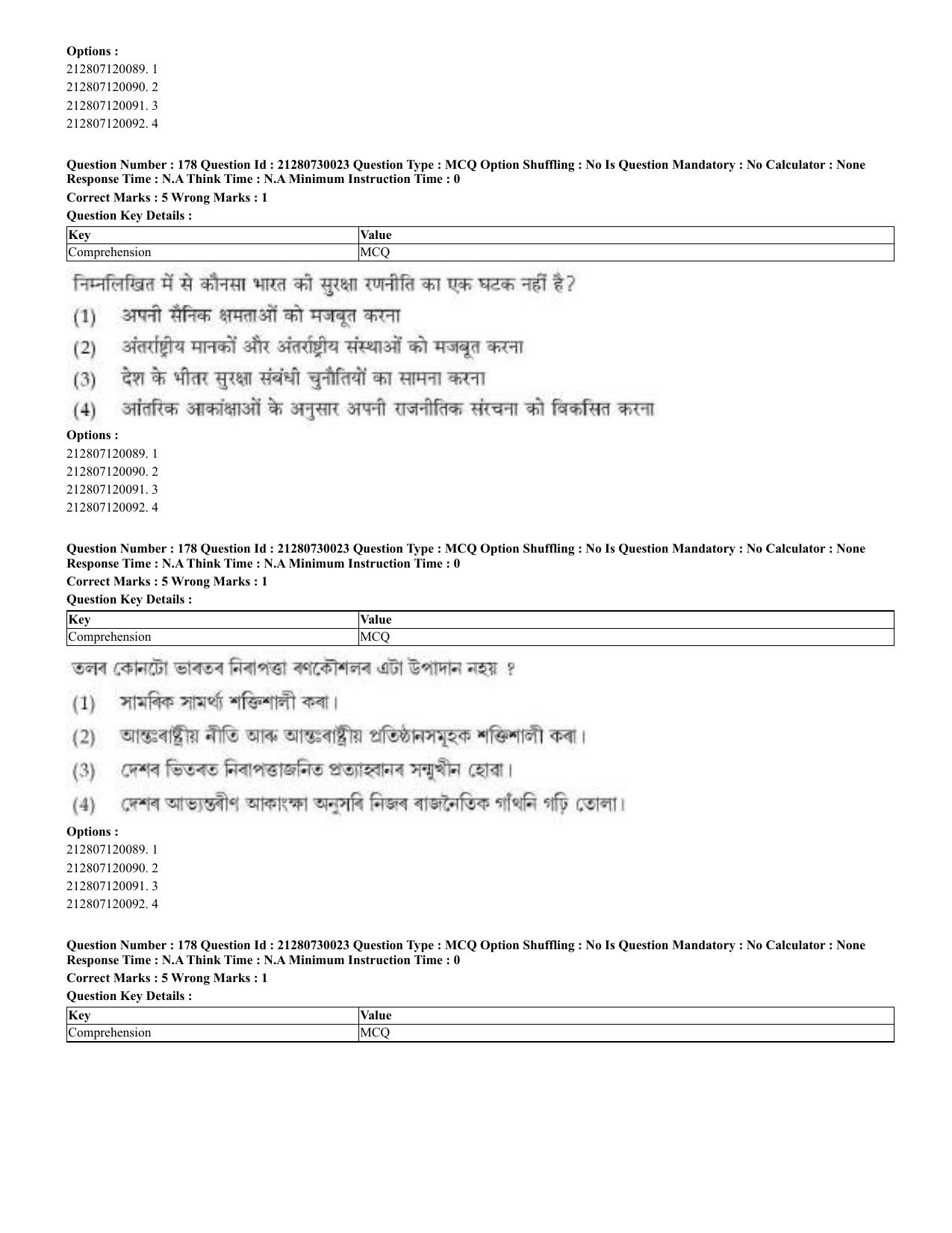 CUET 2023 Domestic Shift 2 Question Papers - 21 June 2023 - Page 509