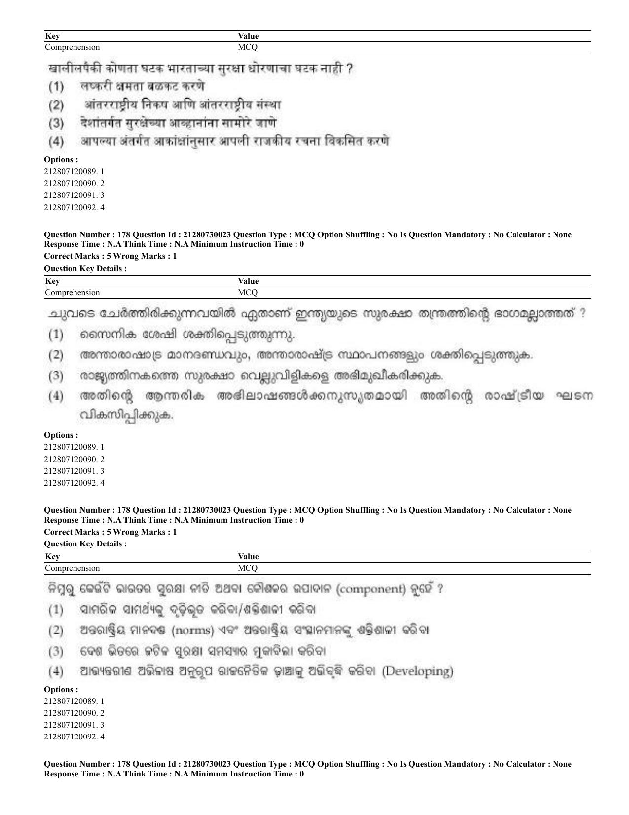 CUET 2023 Domestic Shift 2 Question Papers - 21 June 2023 - Page 511