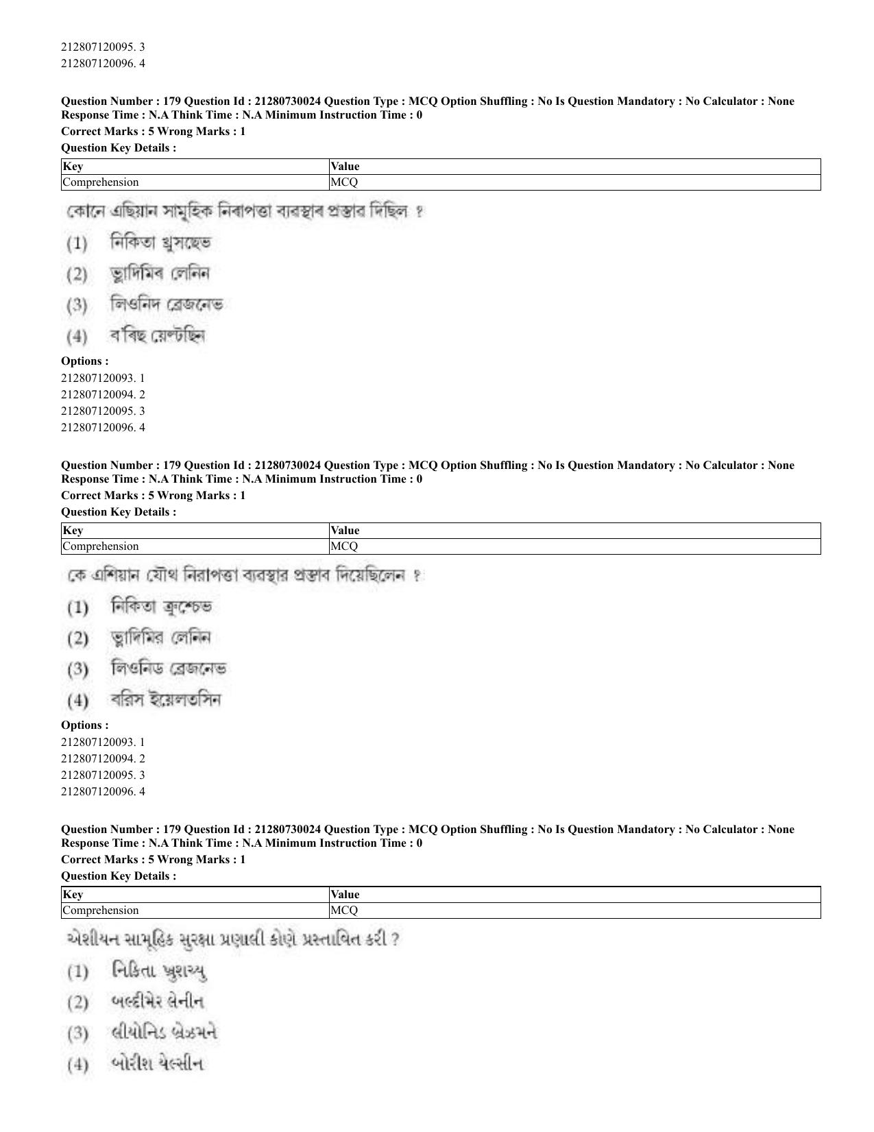 CUET 2023 Domestic Shift 2 Question Papers - 21 June 2023 - Page 514