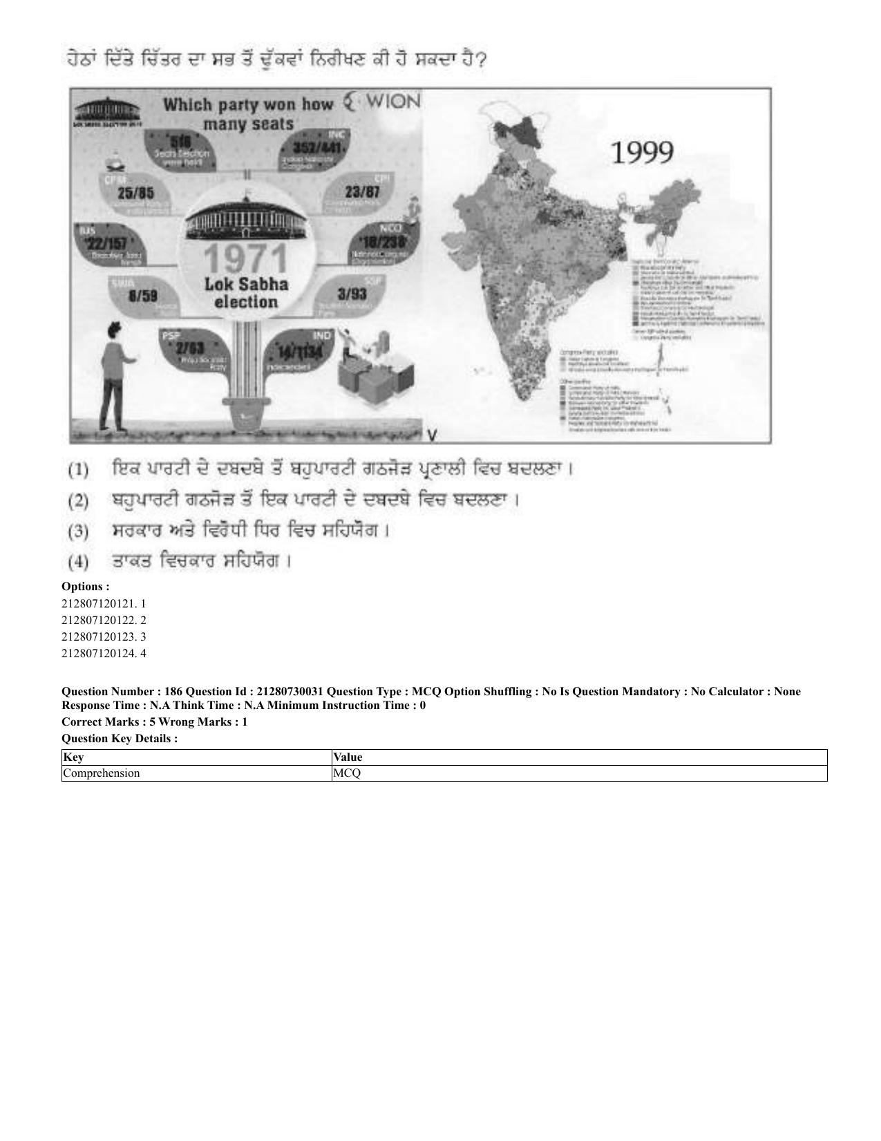 CUET 2023 Domestic Shift 2 Question Papers - 21 June 2023 - Page 562