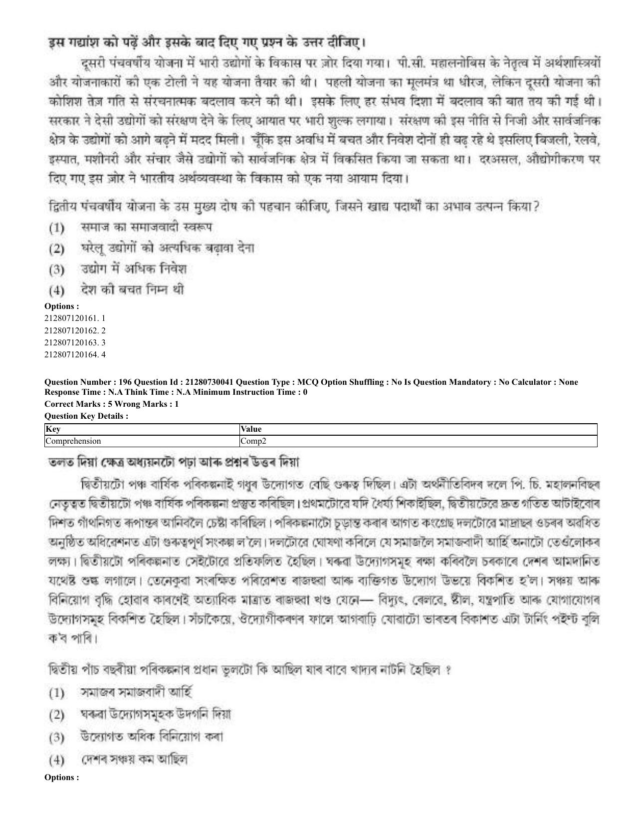 CUET 2023 Domestic Shift 2 Question Papers - 21 June 2023 - Page 615