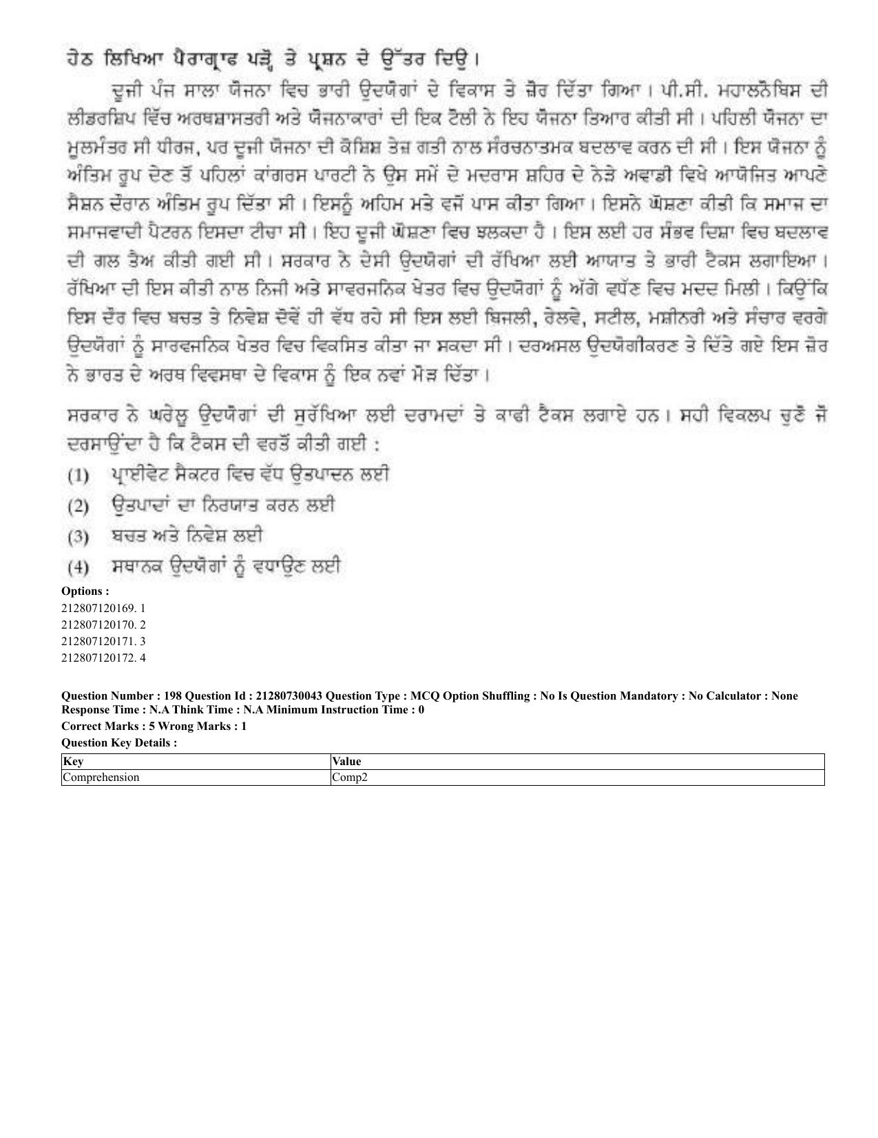 CUET 2023 Domestic Shift 2 Question Papers - 21 June 2023 - Page 644
