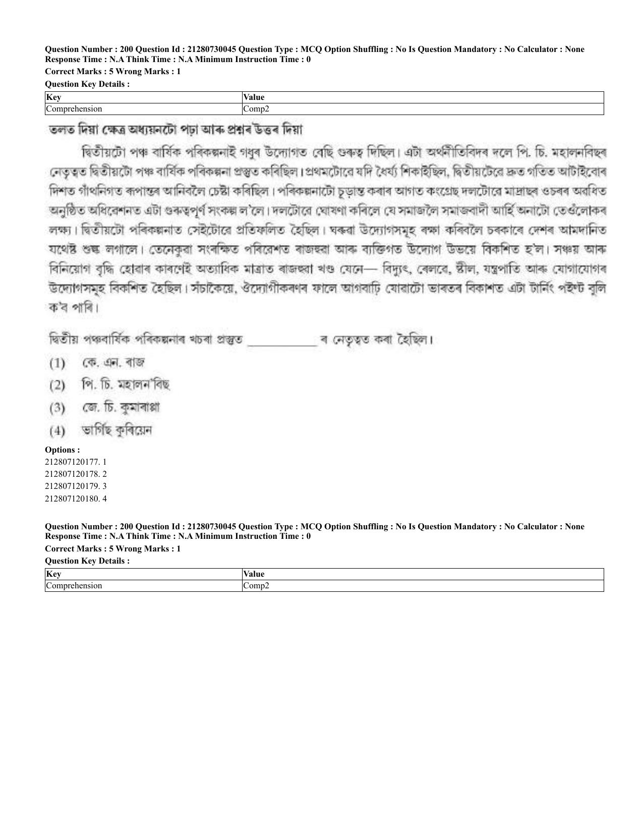 CUET 2023 Domestic Shift 2 Question Papers - 21 June 2023 - Page 660