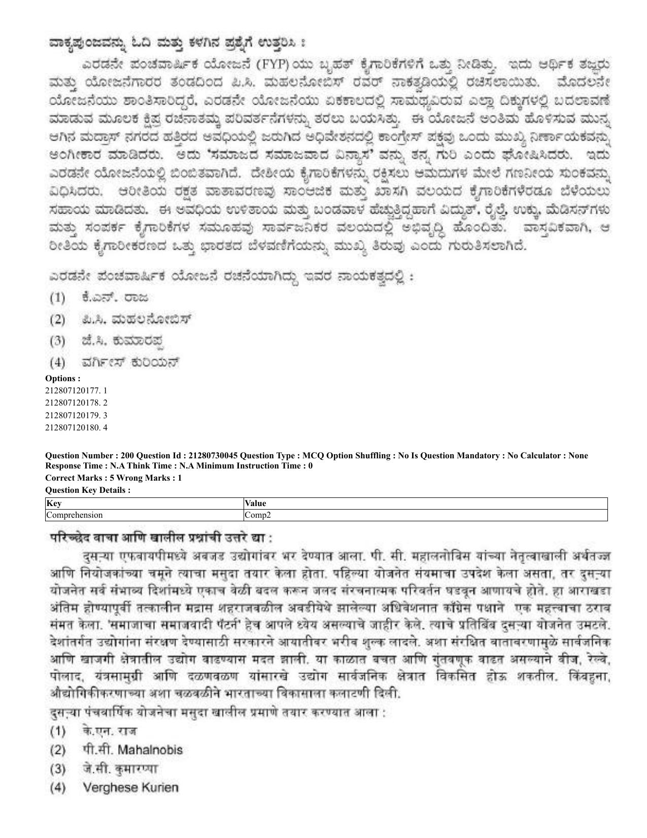 CUET 2023 Domestic Shift 2 Question Papers - 21 June 2023 - Page 663