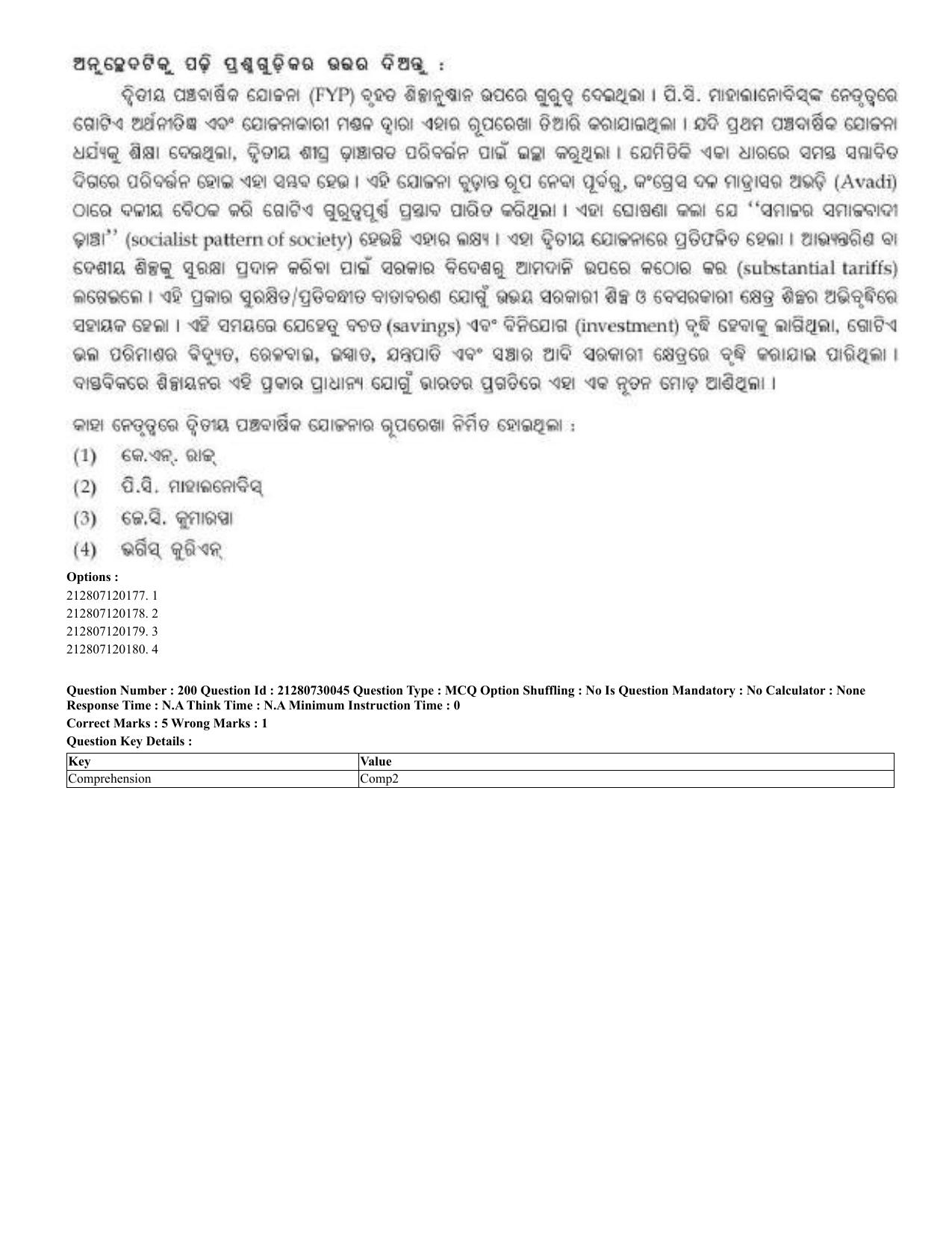 CUET 2023 Domestic Shift 2 Question Papers - 21 June 2023 - Page 665