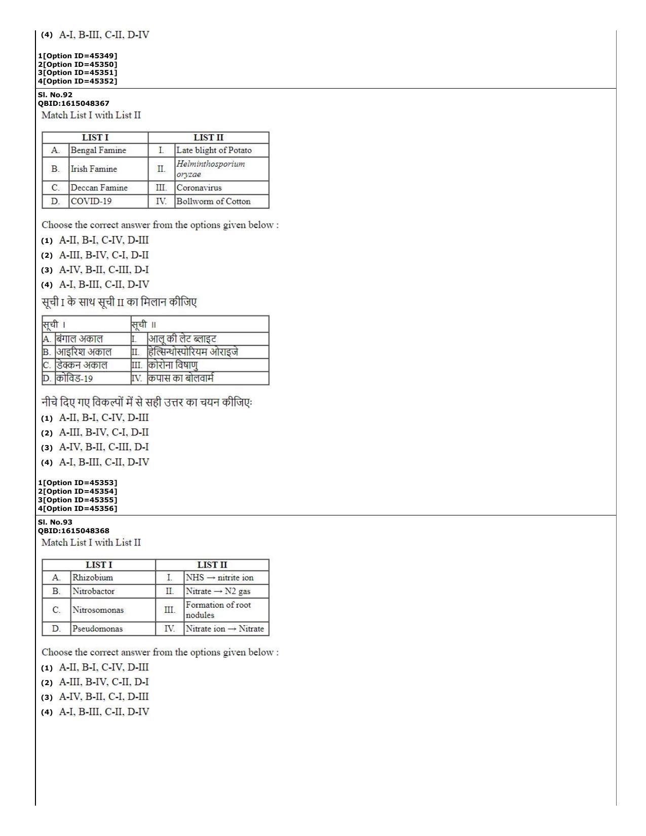 CUET (PG) 2022: PGQP-78 Agro-forestry (11-09-2022) Question Paper - Page 35