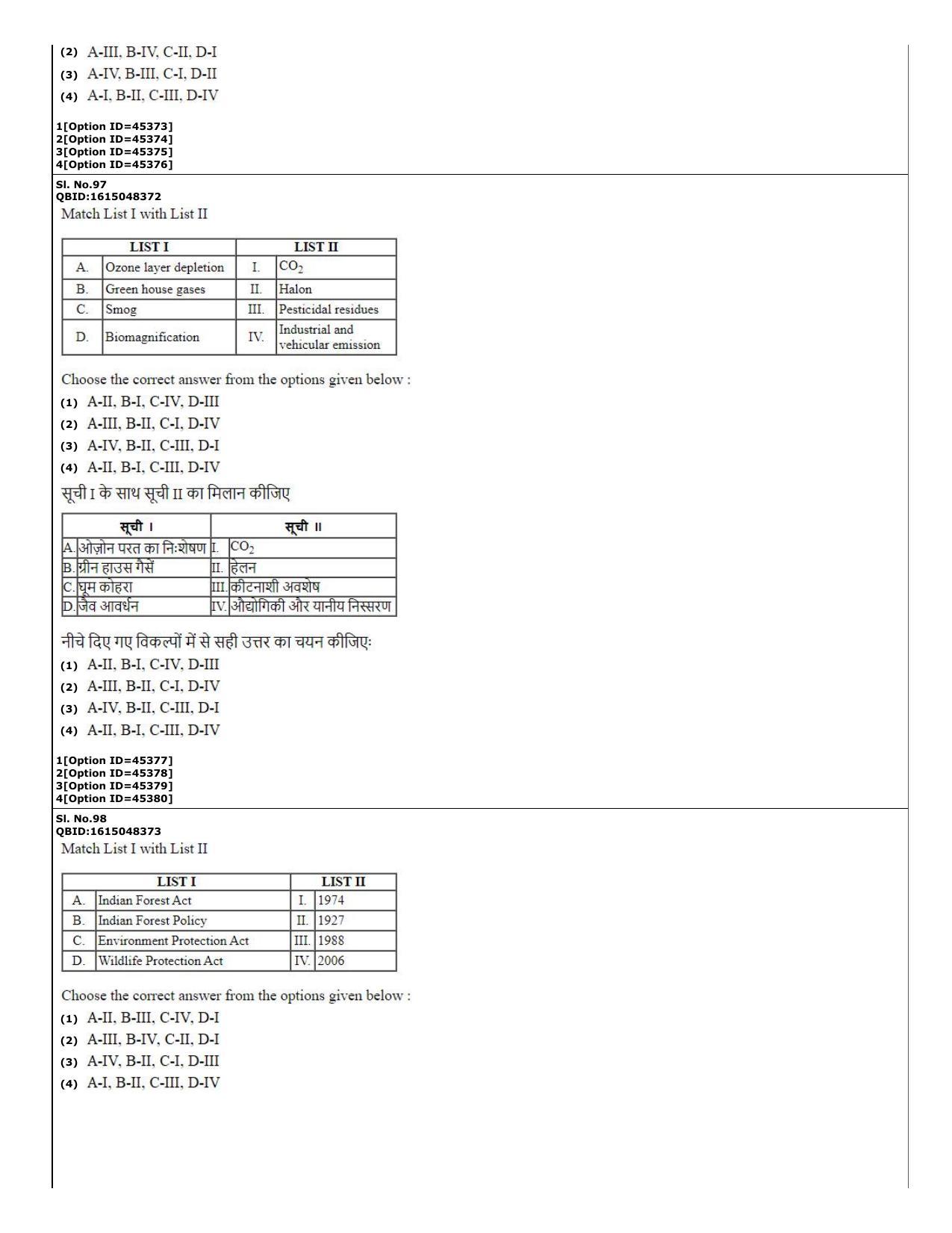 CUET (PG) 2022: PGQP-78 Agro-forestry (11-09-2022) Question Paper - Page 38
