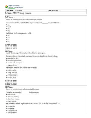 CUET (PG) 2022: PGQP-78 Agro-forestry (11-09-2022) Question Paper