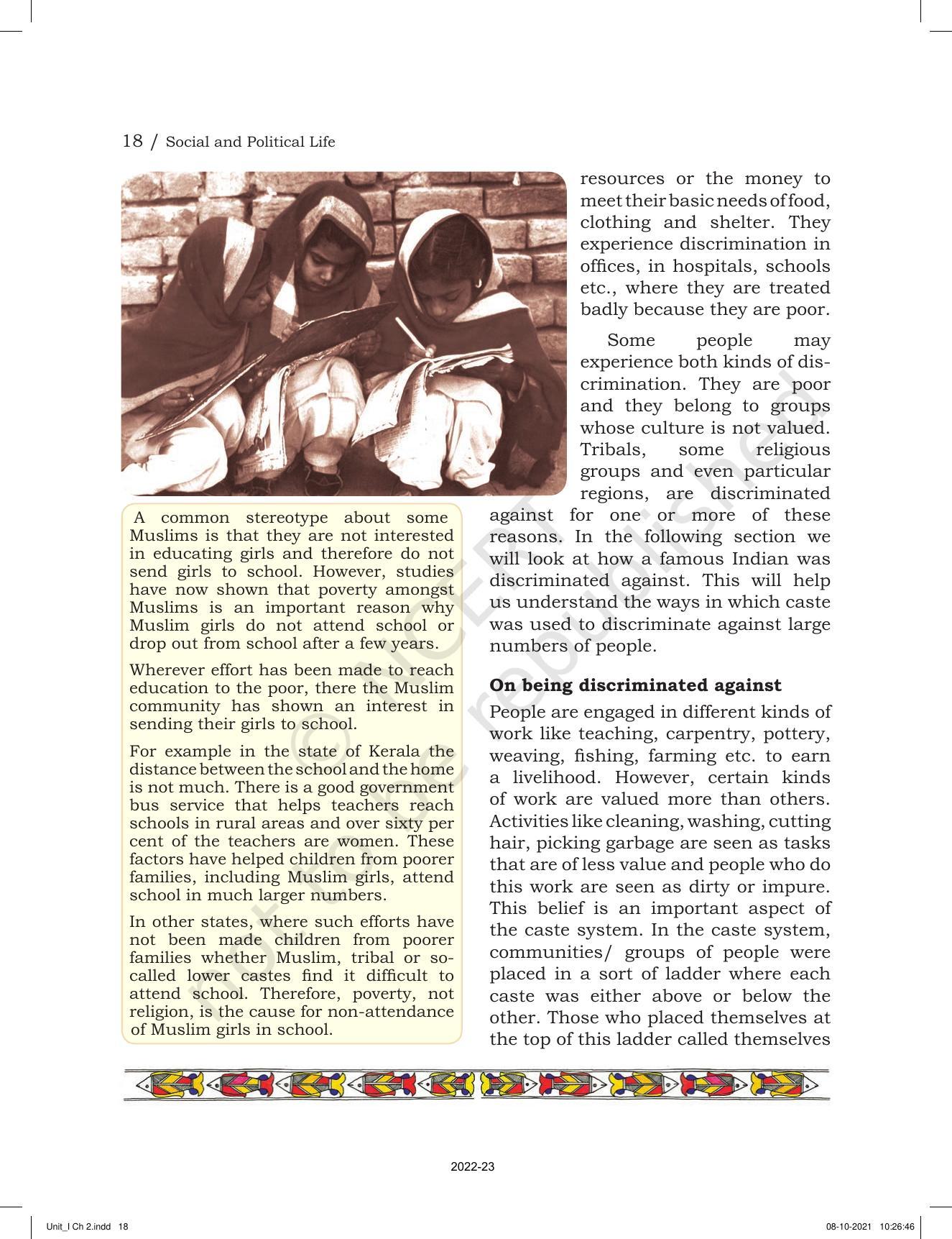 NCERT Book for Class 6 Social Science(Political Science) : Chapter 2-Diversity and Discrimination - Page 6