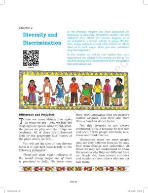 NCERT Book for Class 6 Social Science(Political Science) : Chapter 2-Diversity and Discrimination