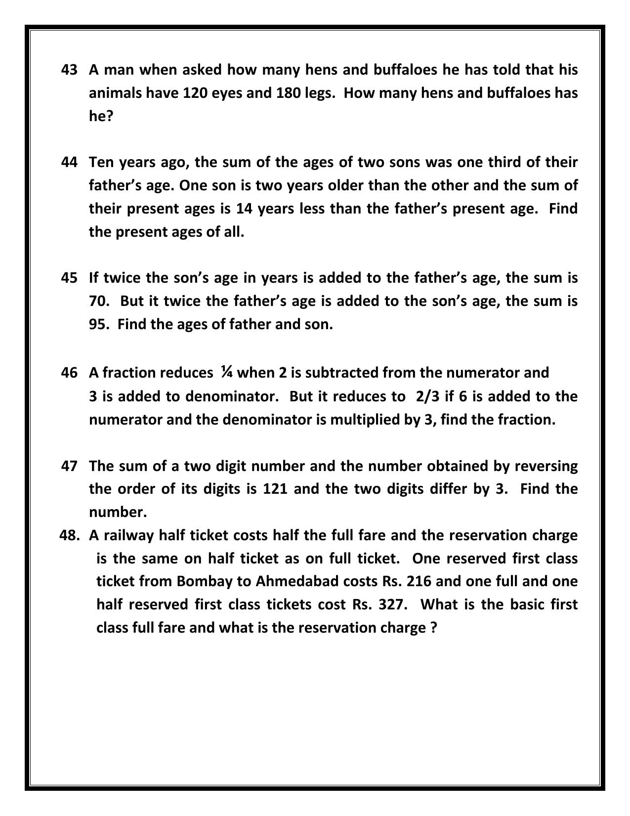 CBSE Worksheets for Class 10 Maths SA1 Assignment 2 - Page 8