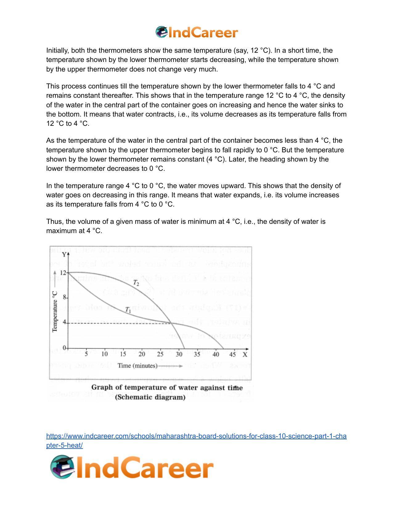 Maharashtra Board Solutions for Class 10- Science (Part 1): Chapter 5- Heat - Page 31