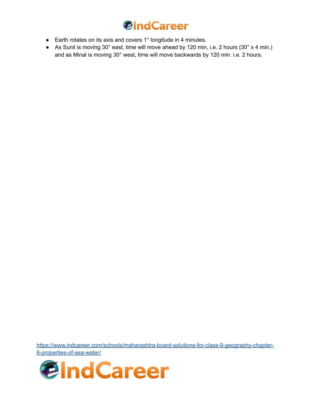 Maharashtra Board Solutions for Class 9- Geography: Chapter 7- International Date Line - Page 11
